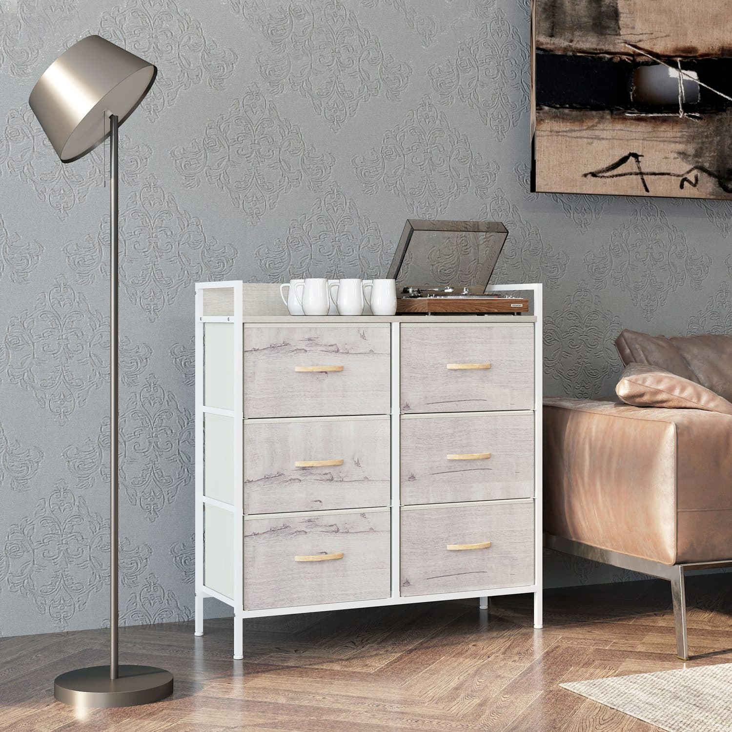 Rustic 6-Drawer Fabric Chest - image 3