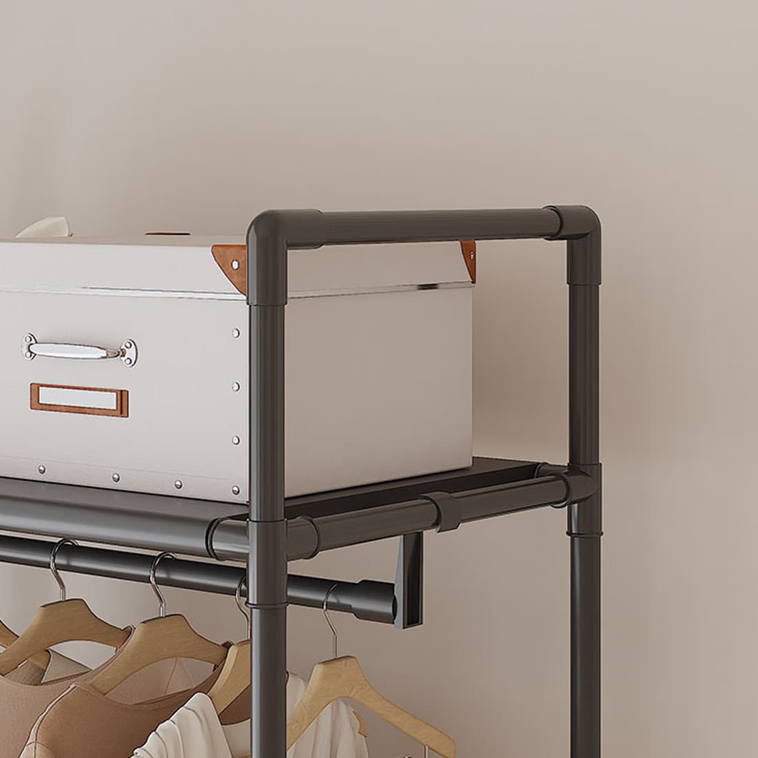 A Freestanding Clothes Rail with Shelves That Moves Where You Need It - image 9