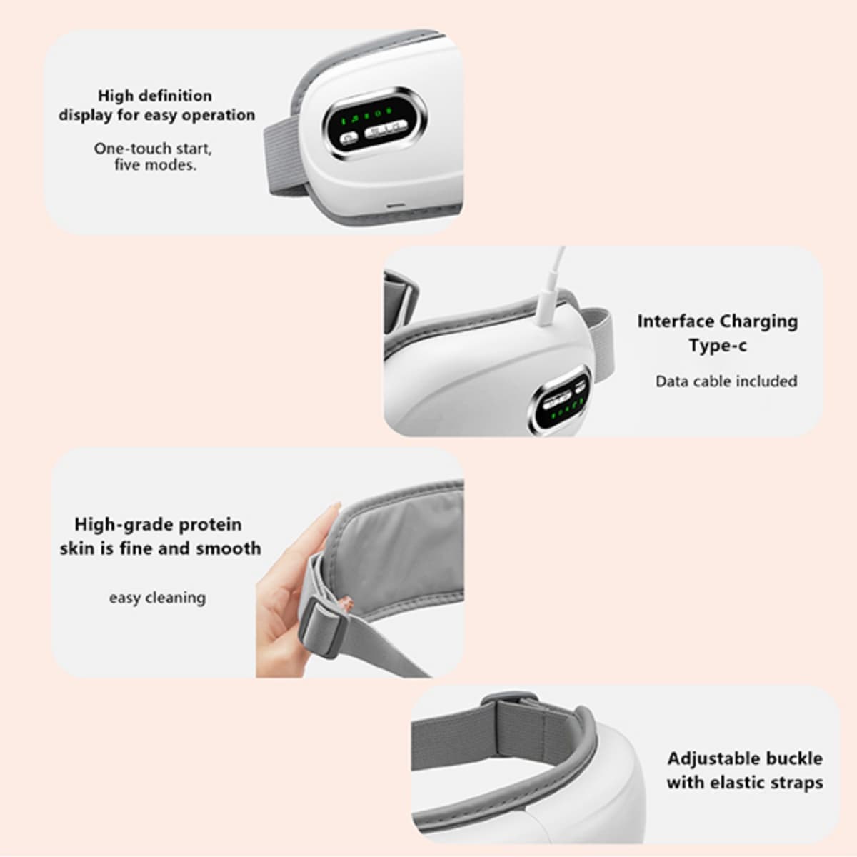 Heated Eye Massager with Air Compression - image 2