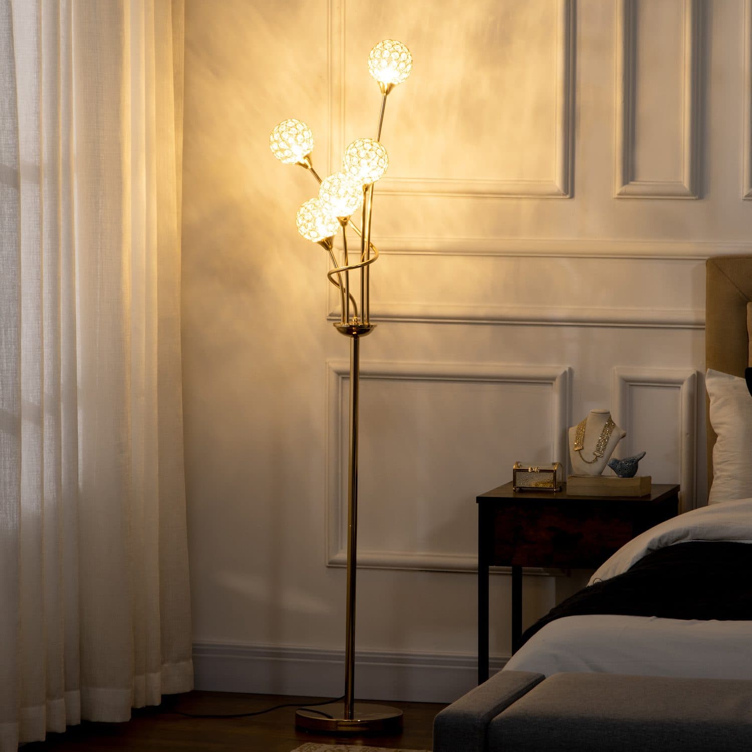 5-Light Crystal Floor Lamp - image 3
