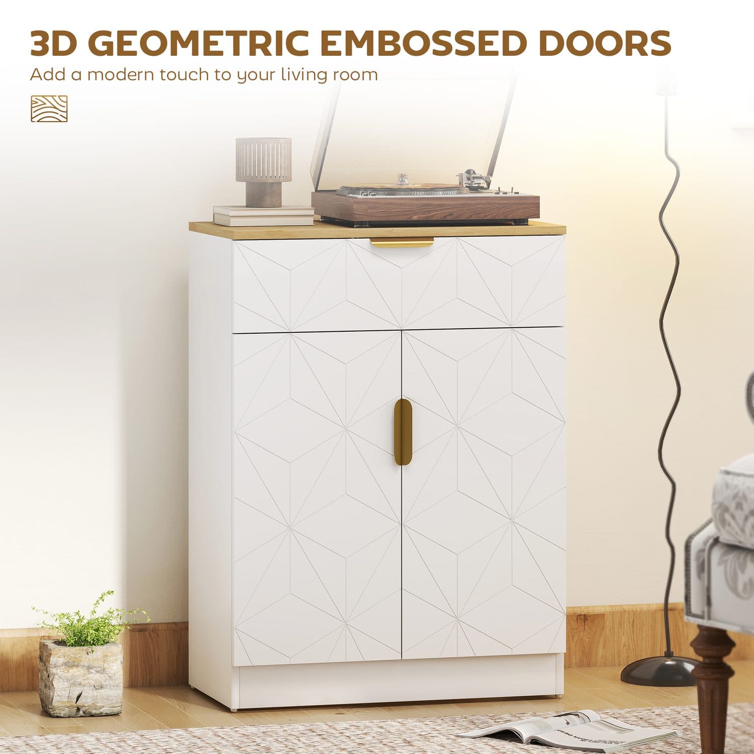 Modern White Storage Sideboard - image 2