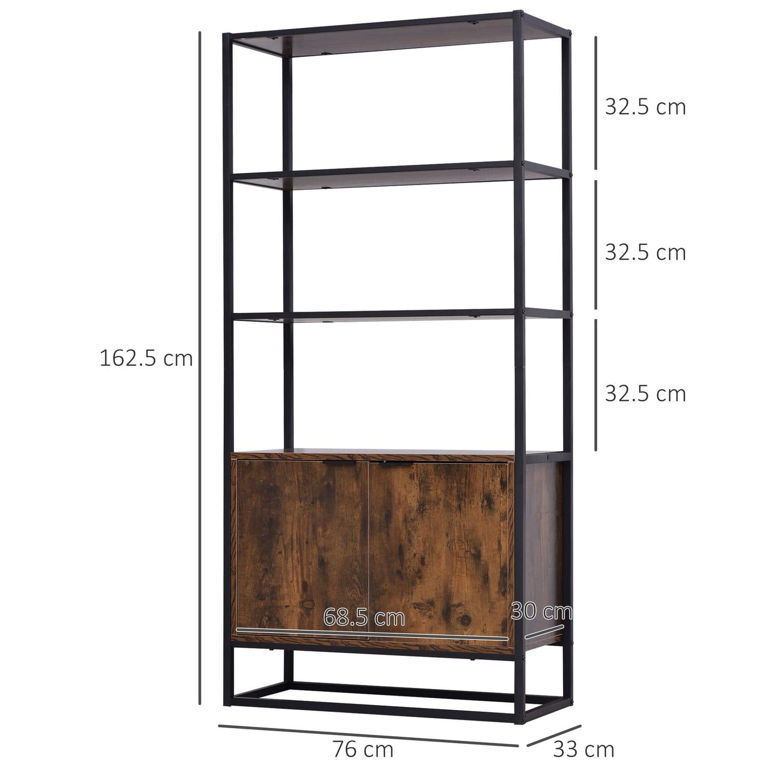 Rustic Industrial Bookshelf - image 1