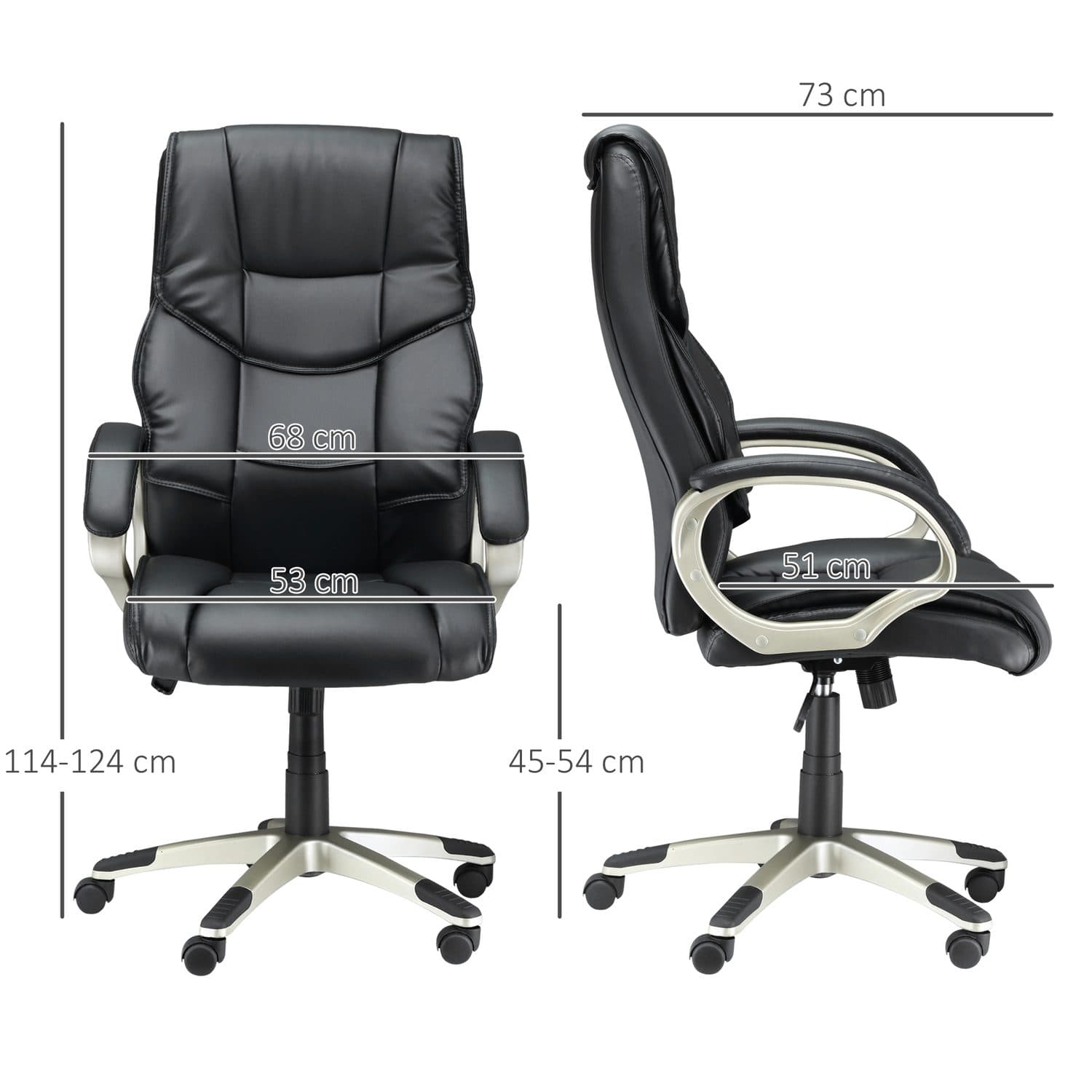 High Back Leather Desk Chair - image 4