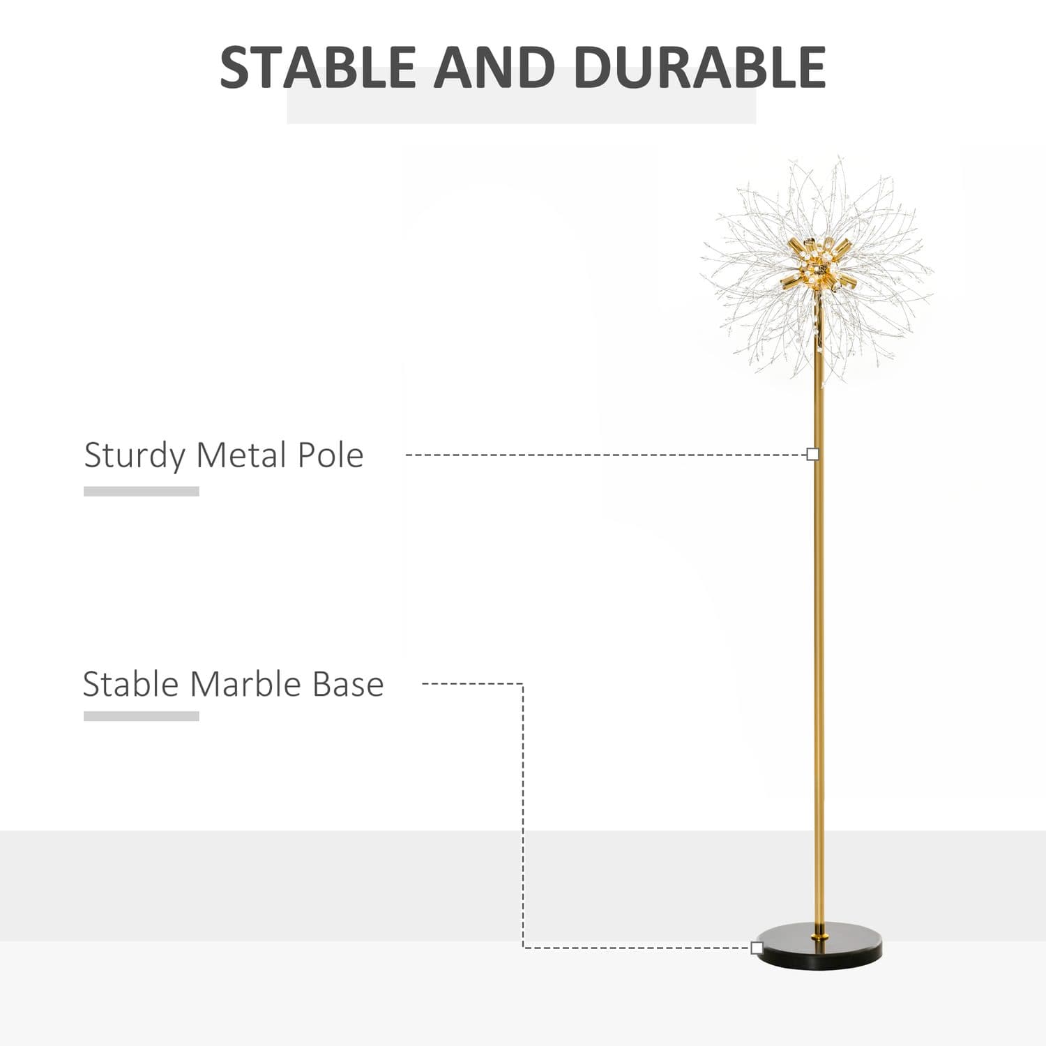 Gold Dandelion Floor Lamp - image 3