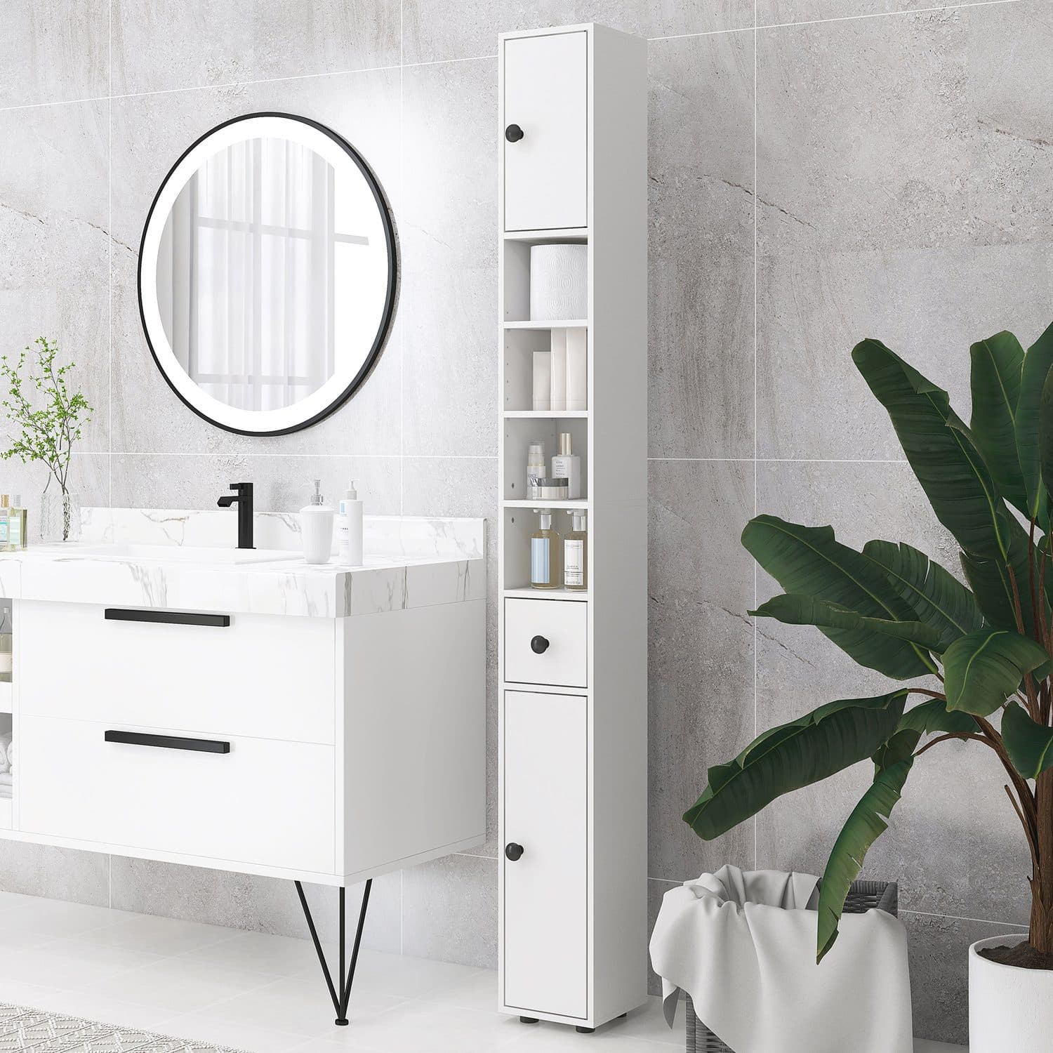 Kleankin Slim Bathroom Cabinet - image 3