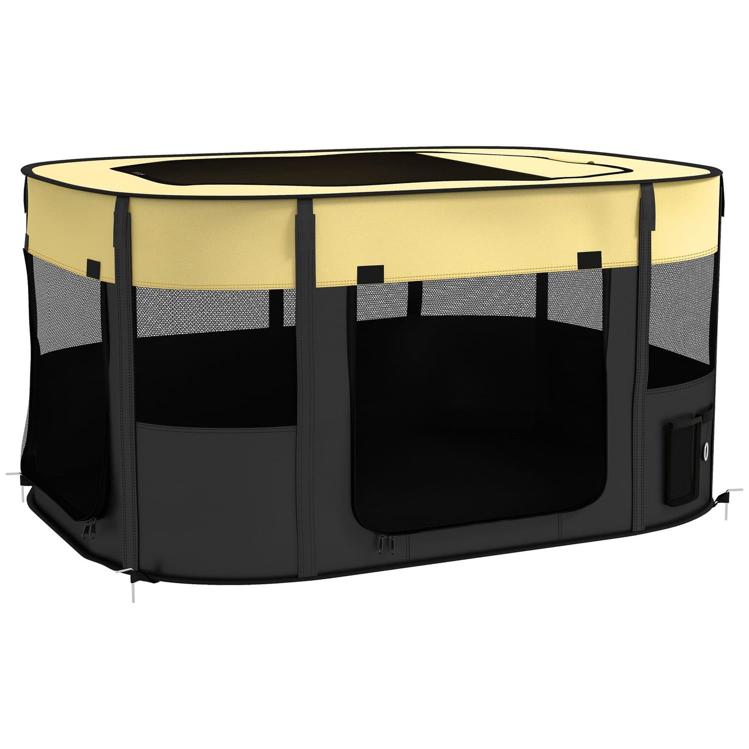 PawHut Foldable Dog Playpen with Ground Stakes