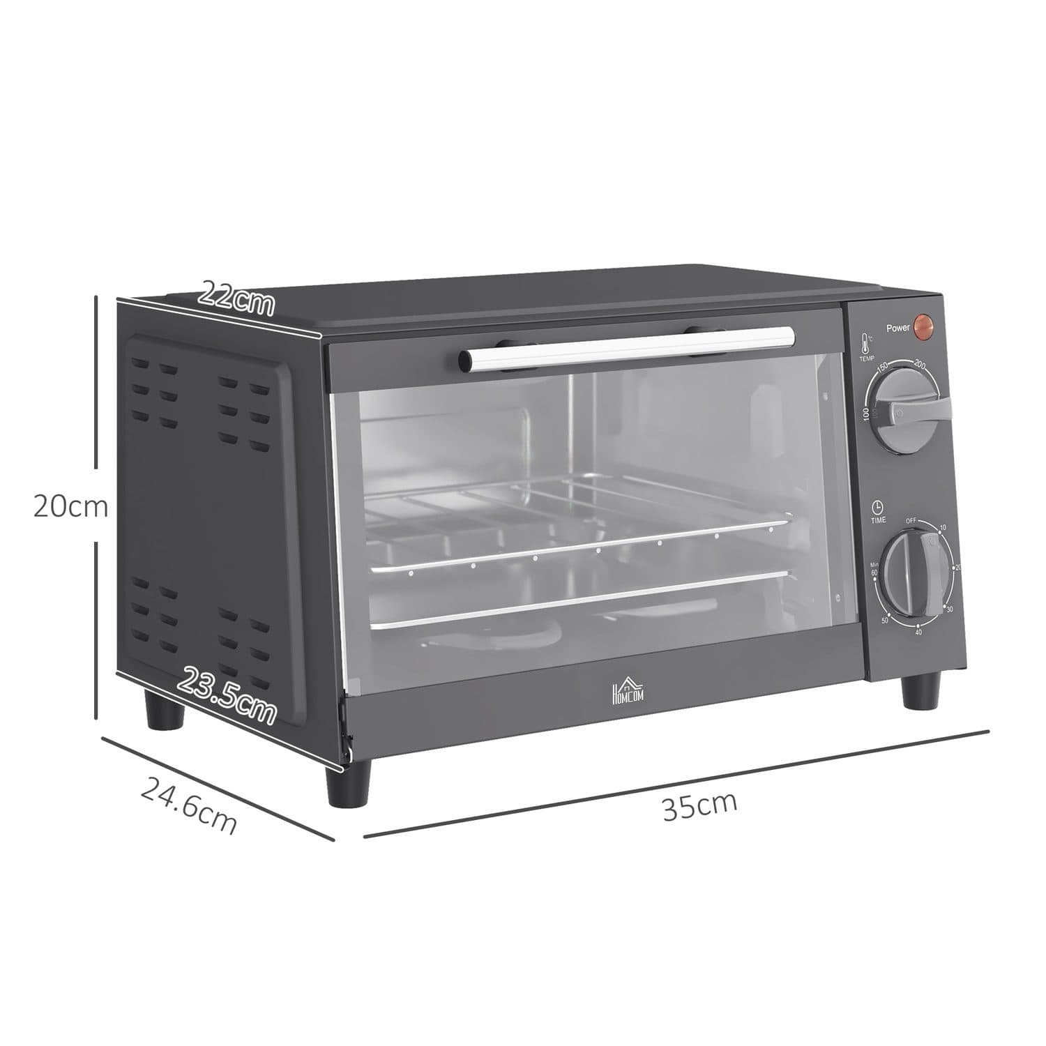 Compact 9L Countertop Oven with 60-Minute Timer - image 2