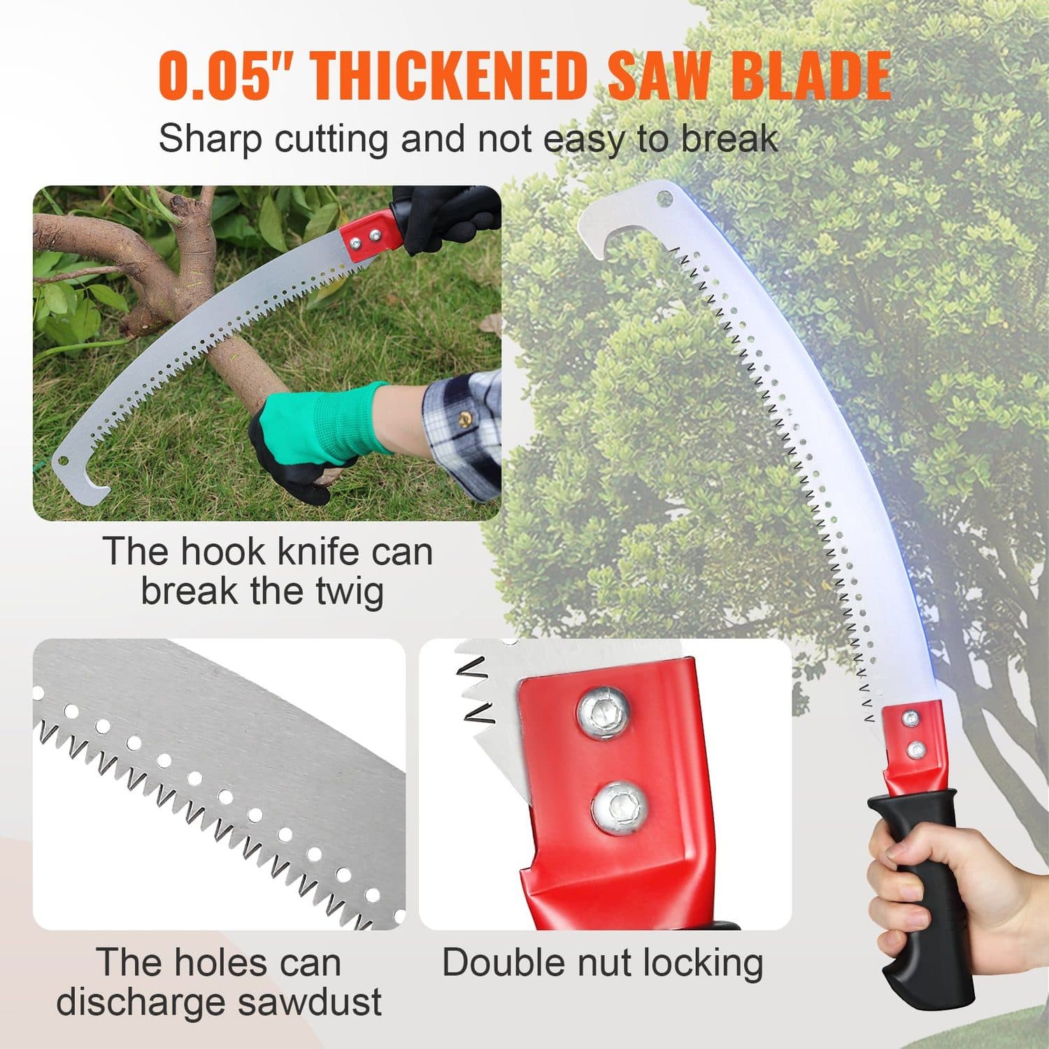 Manual Extendable Pole Saw for High Branch Pruning - image 3