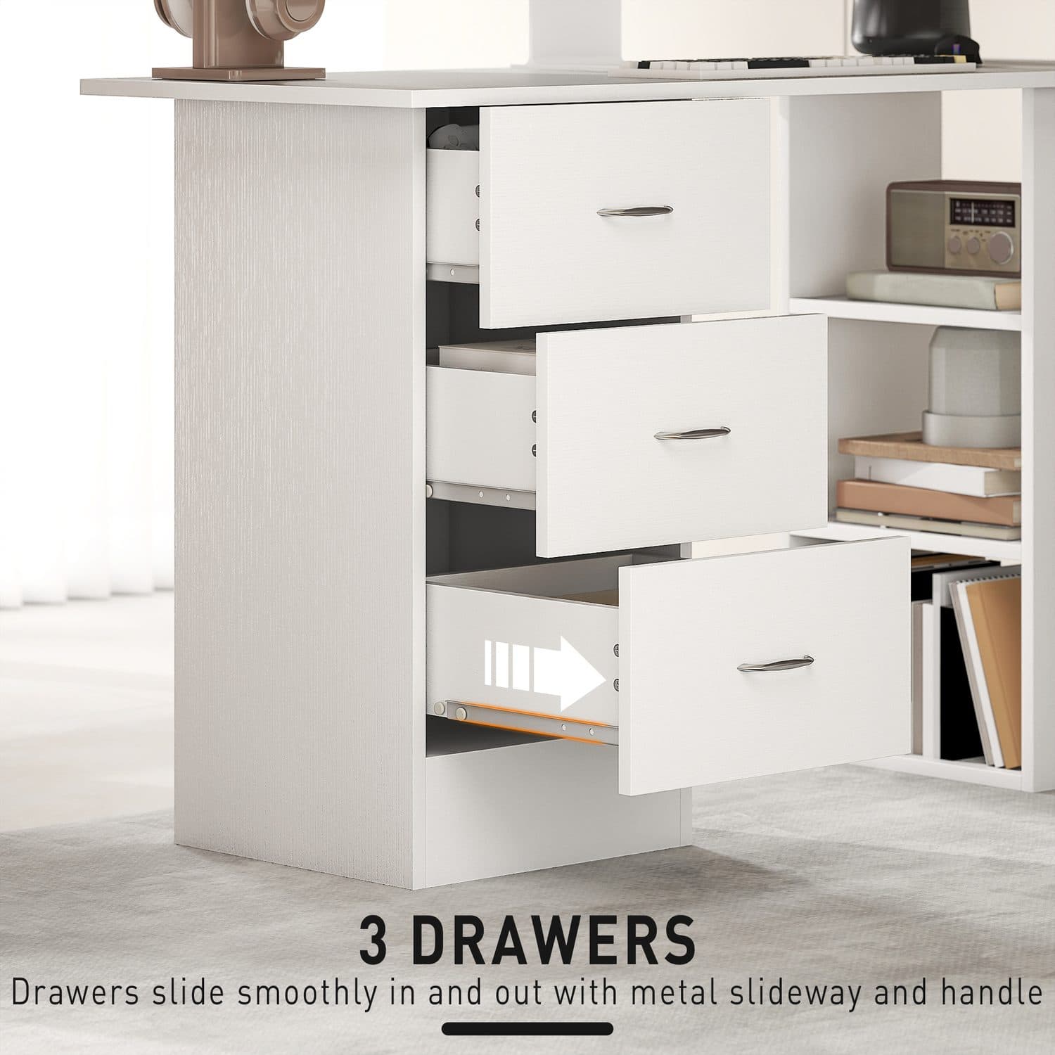 Modern White Desk - image 5