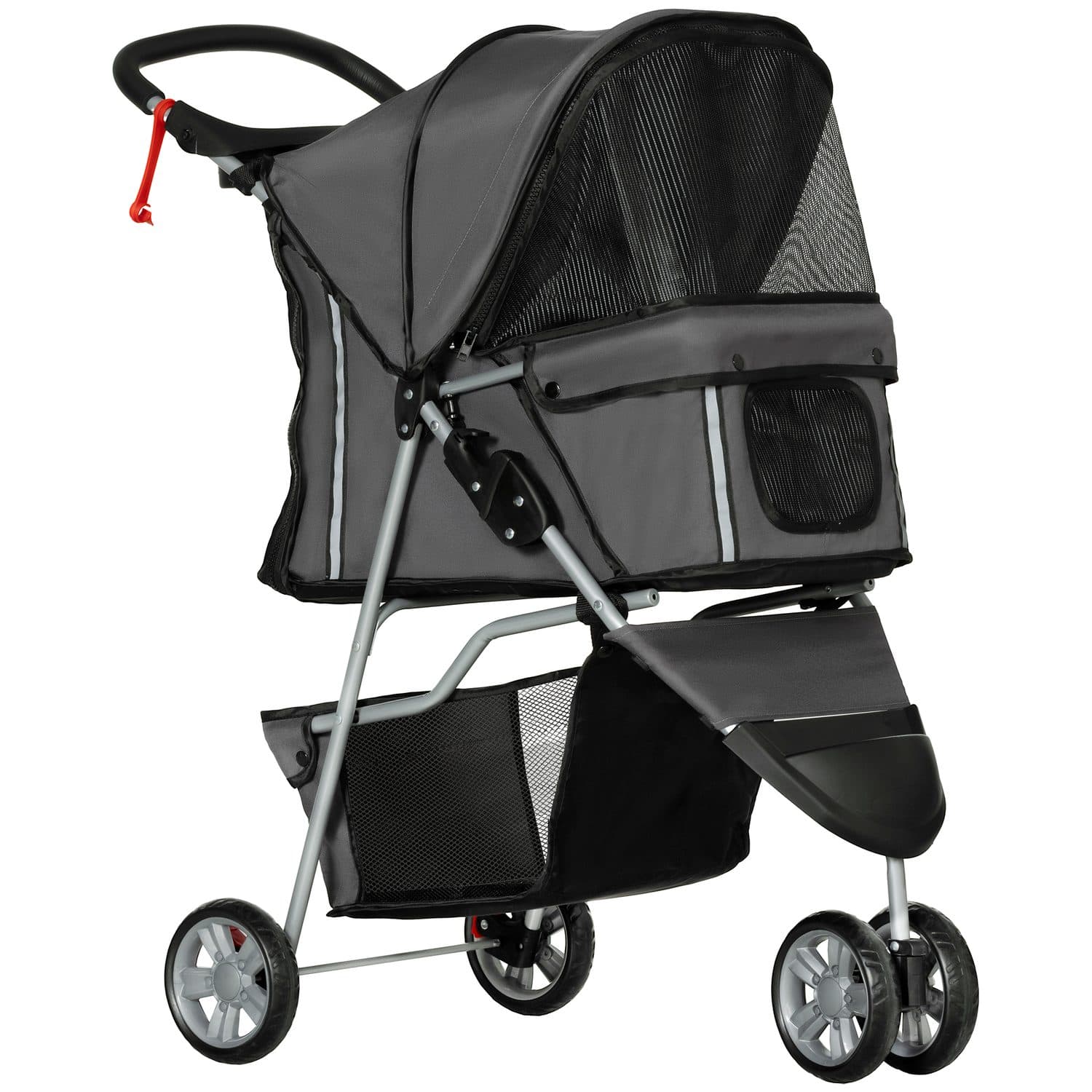 PawHut 3 Wheel Pet Stroller for Small and Miniature Dogs