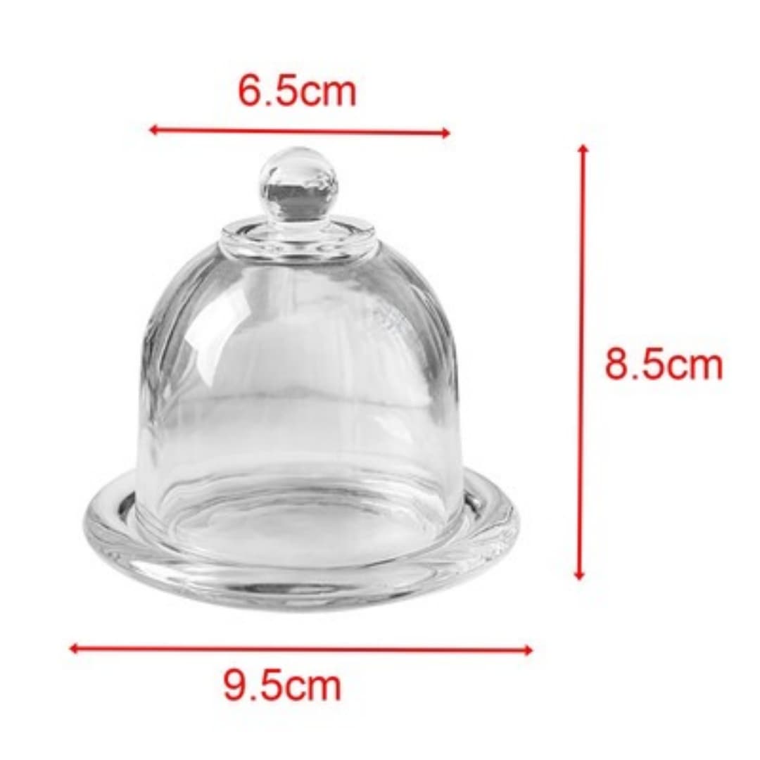 Glass Cake Stand with Cloche Dome for Elegant Displays - image 1