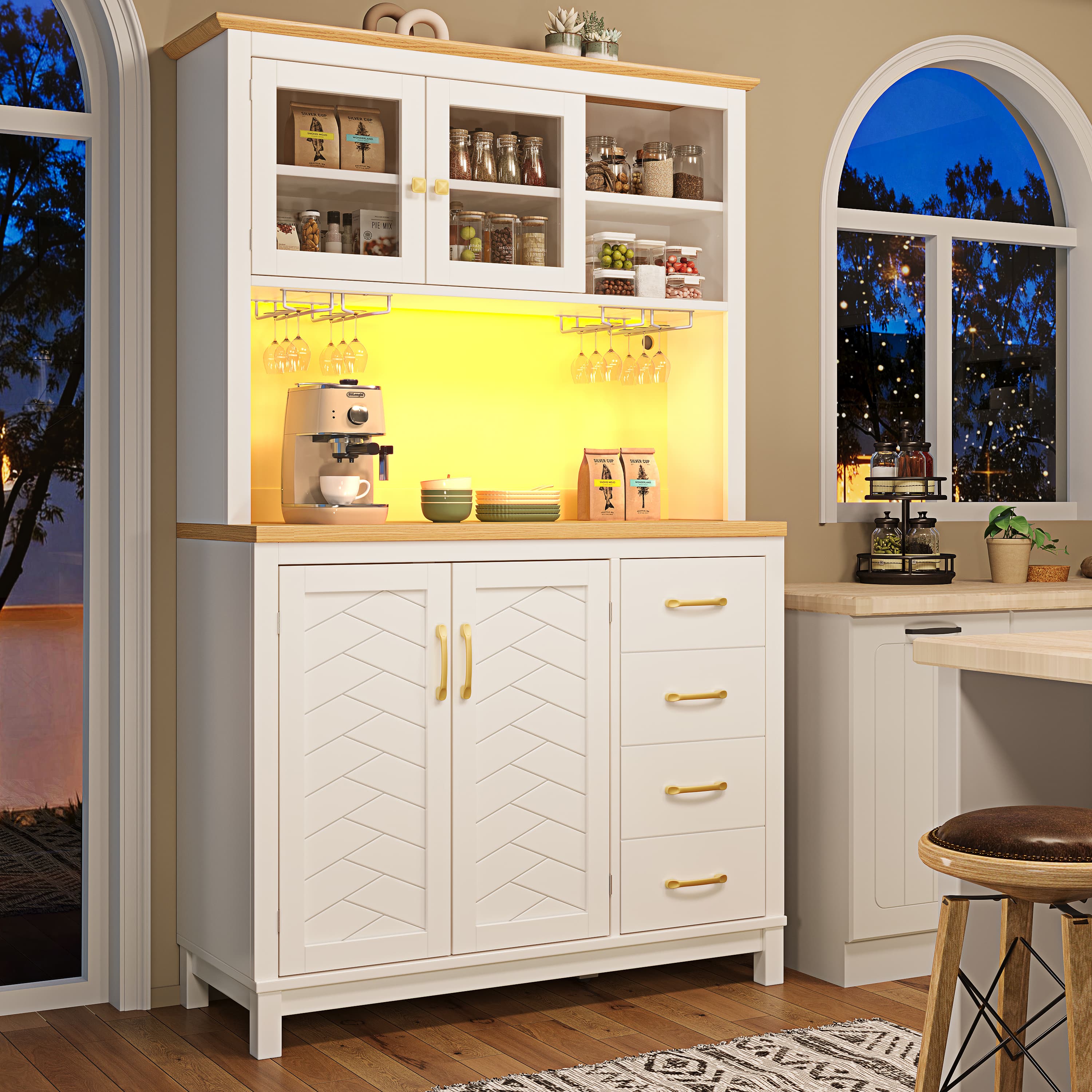 Farmhouse Buffet & Display Cabinet - image 1