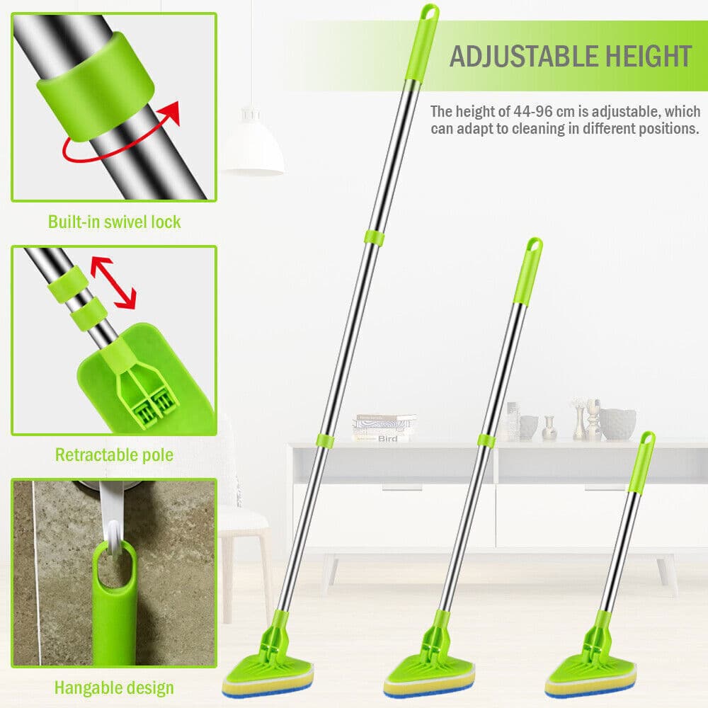 3-in-1 Telescopic Bathroom Cleaning Brush with Interchangeable Heads - image 10