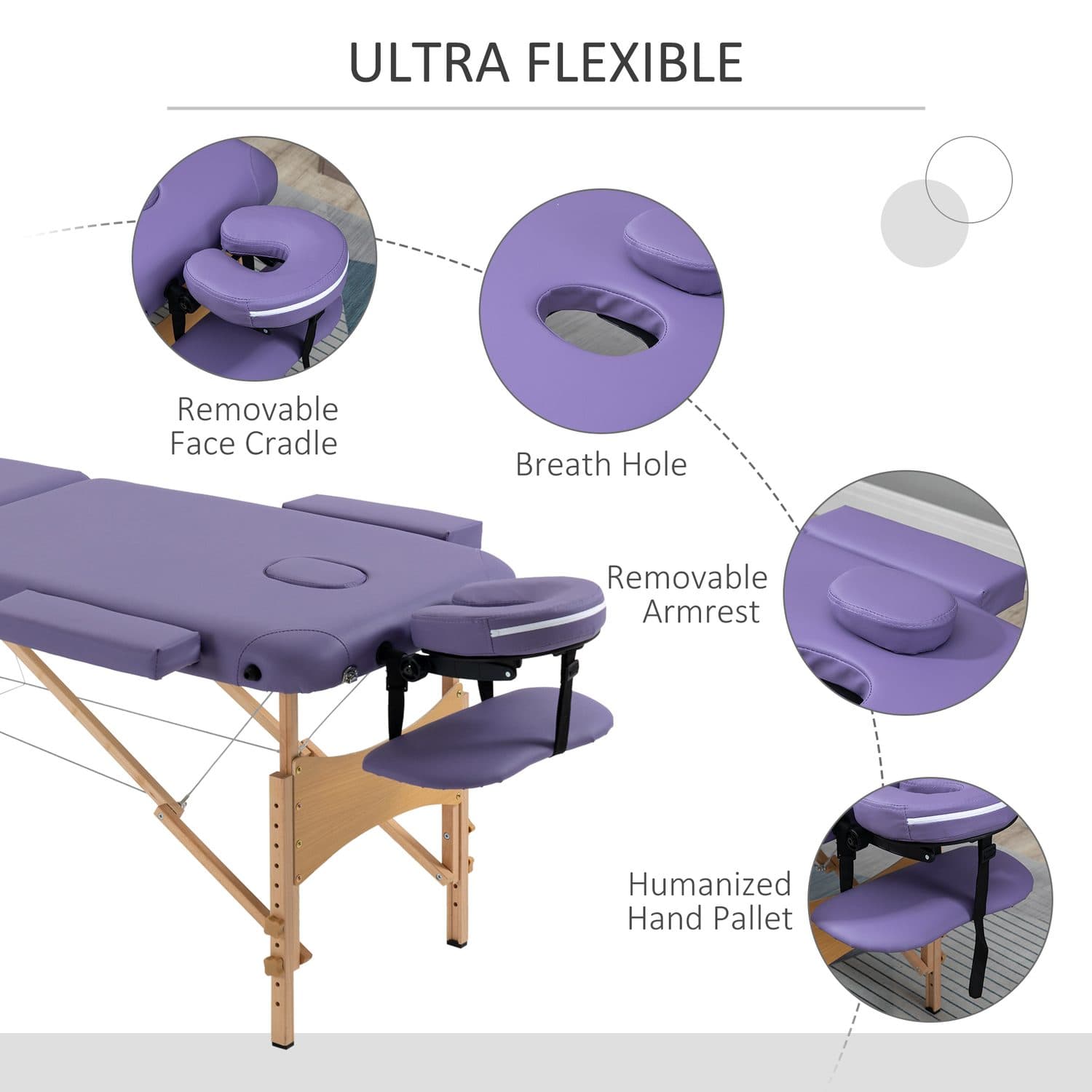Portable Purple Massage Bed for Effortless Treatments - image 4