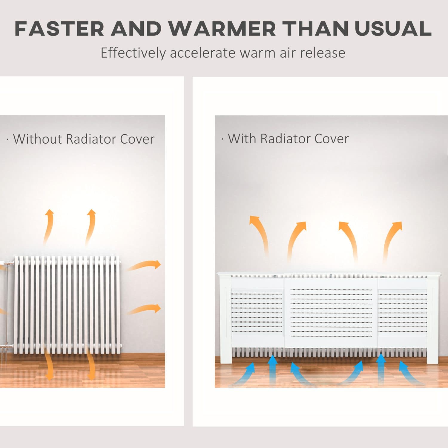 Extendable White Radiator Covers - image 4