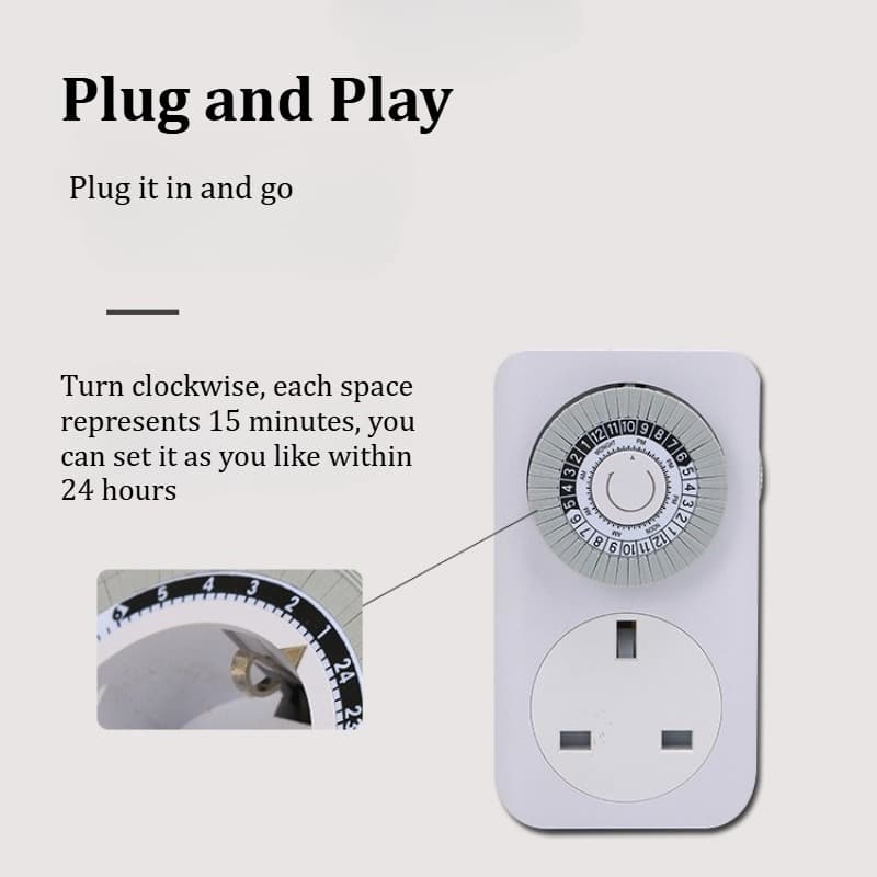 Set of Four UK Plug In Mechanical Timer Sockets - image 10