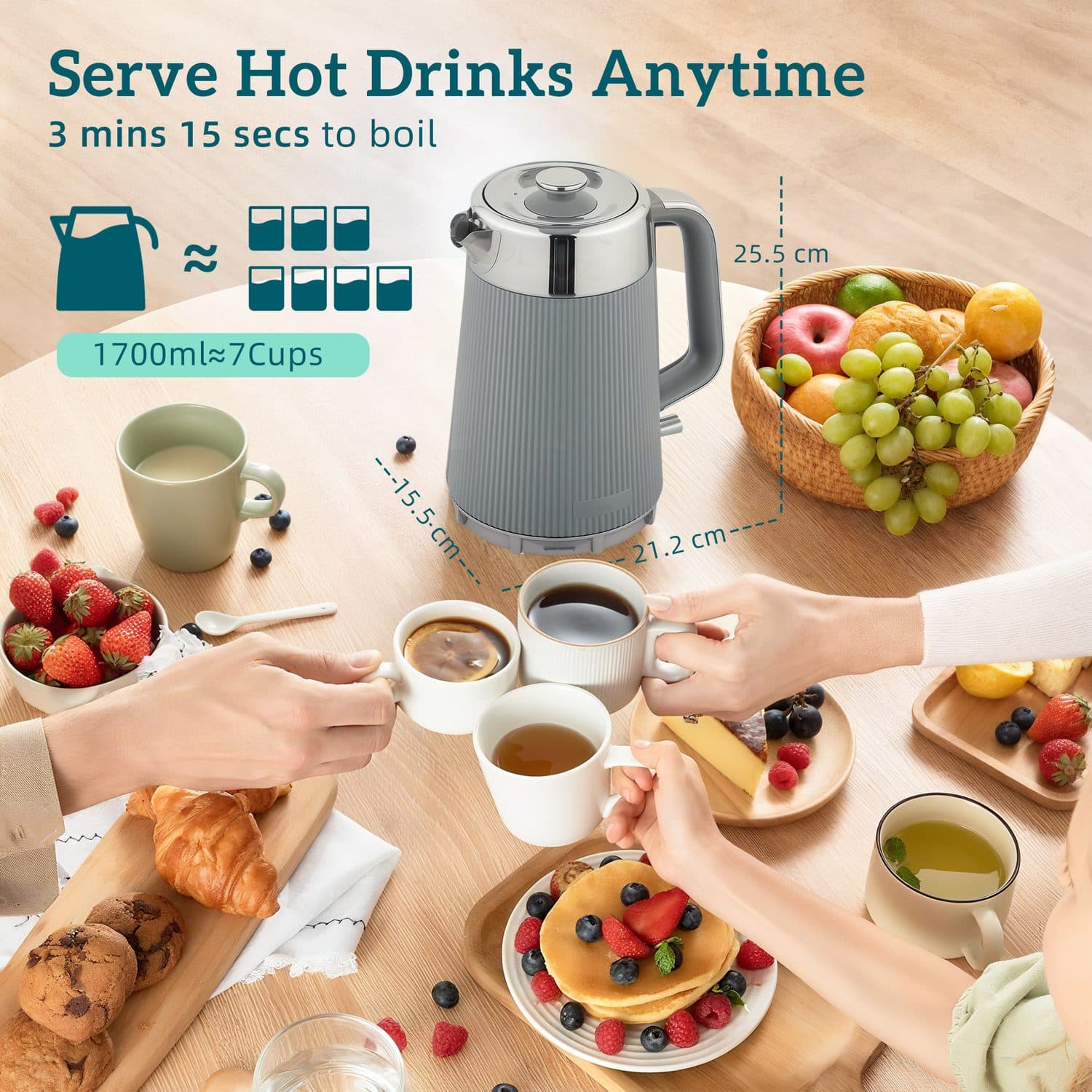 Taupe Kettle and Toaster Set - image 2