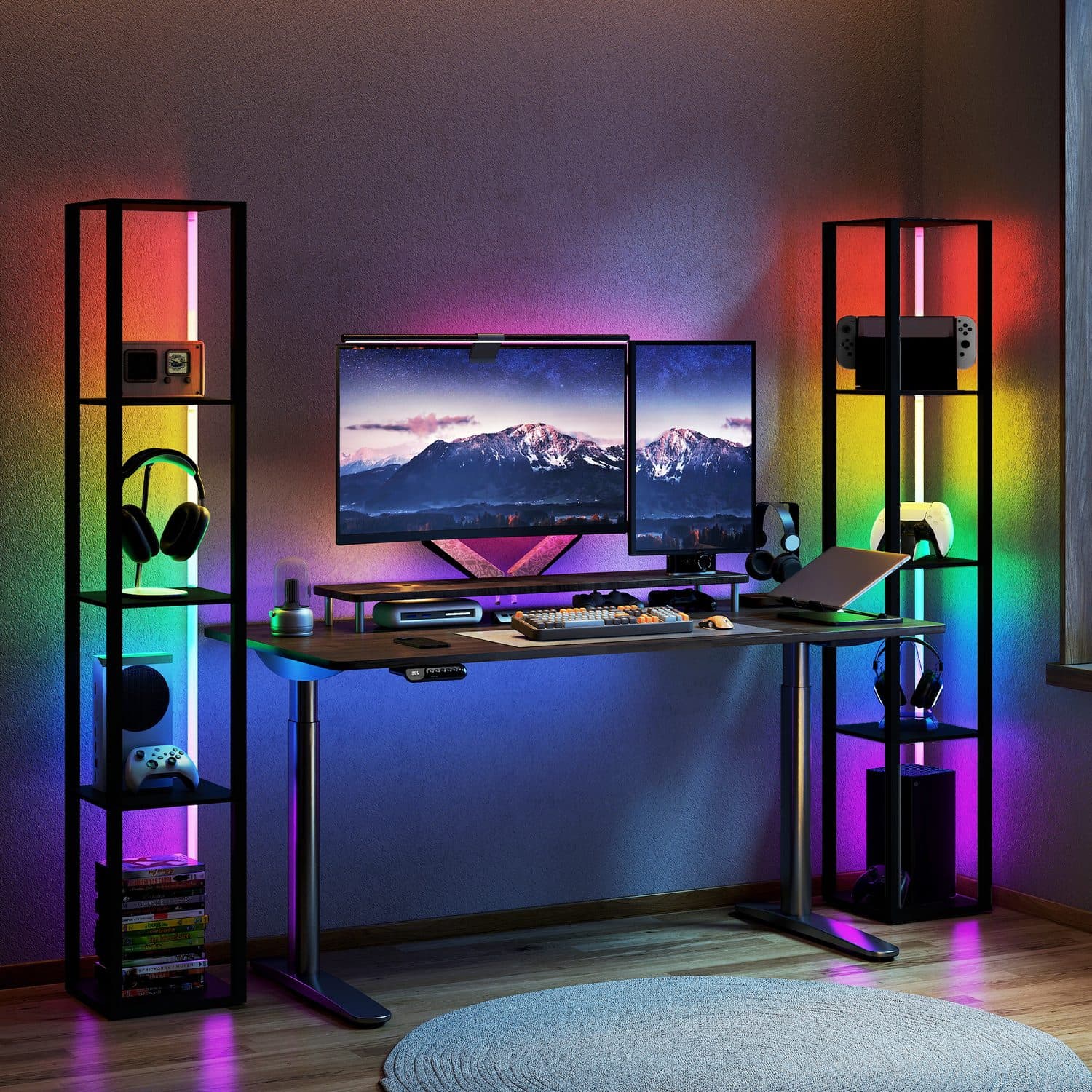 Modern RGB LED Shelf Lamp - image 2