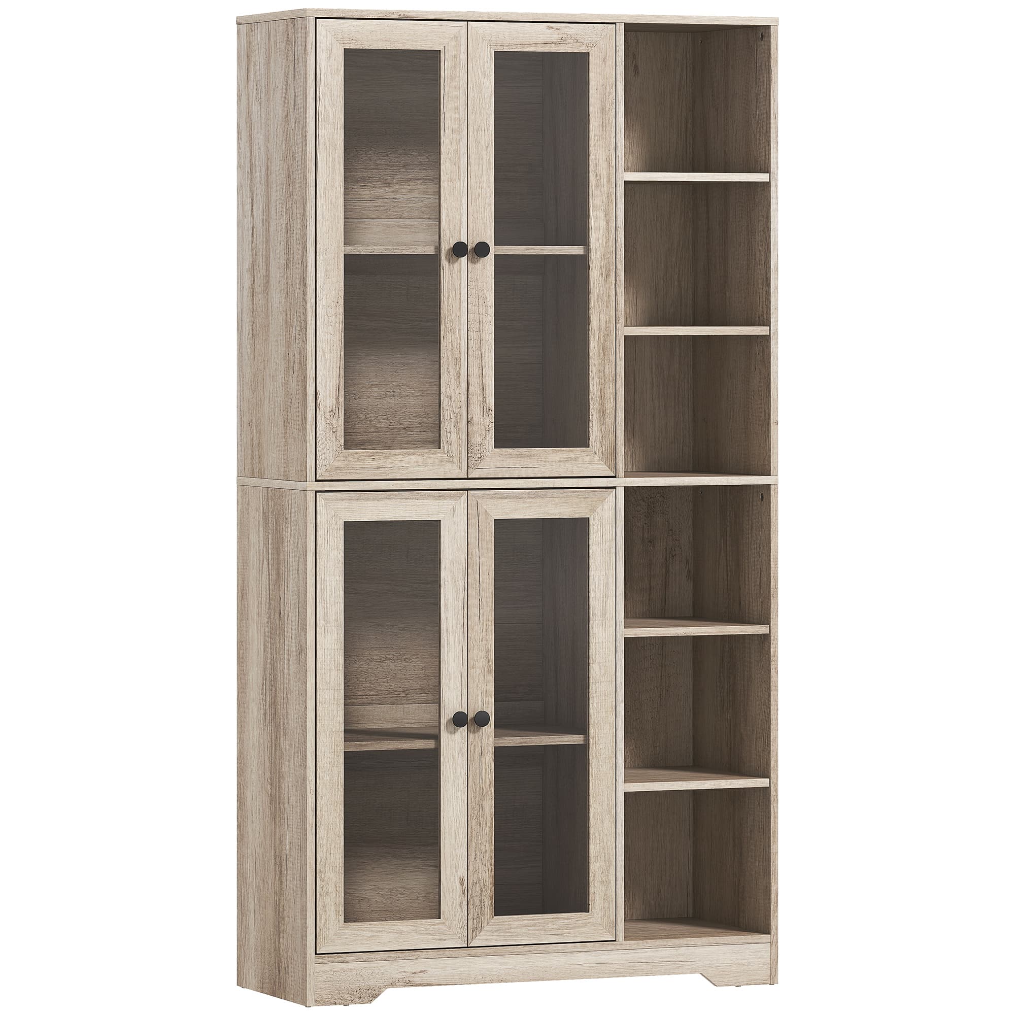 Grey Wood-Effect Kitchen Cabinet