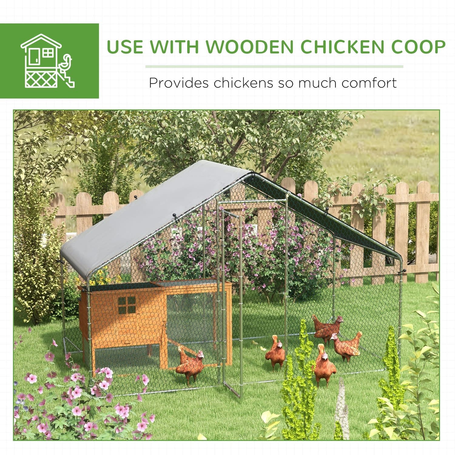 PawHut Large Walk-In Chicken Coop for the Garden - image 1