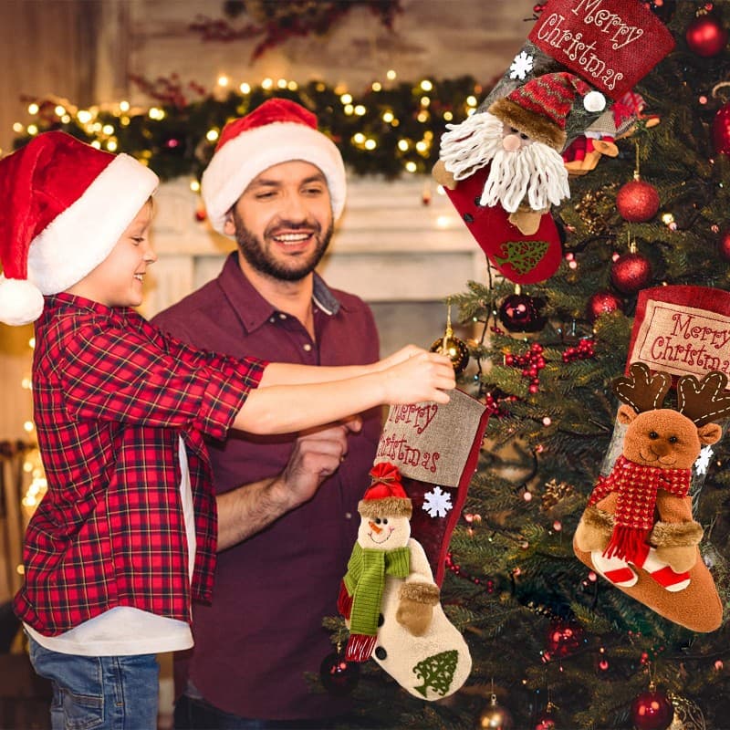 Large Christmas Stockings for a Festive Mantel - image 8