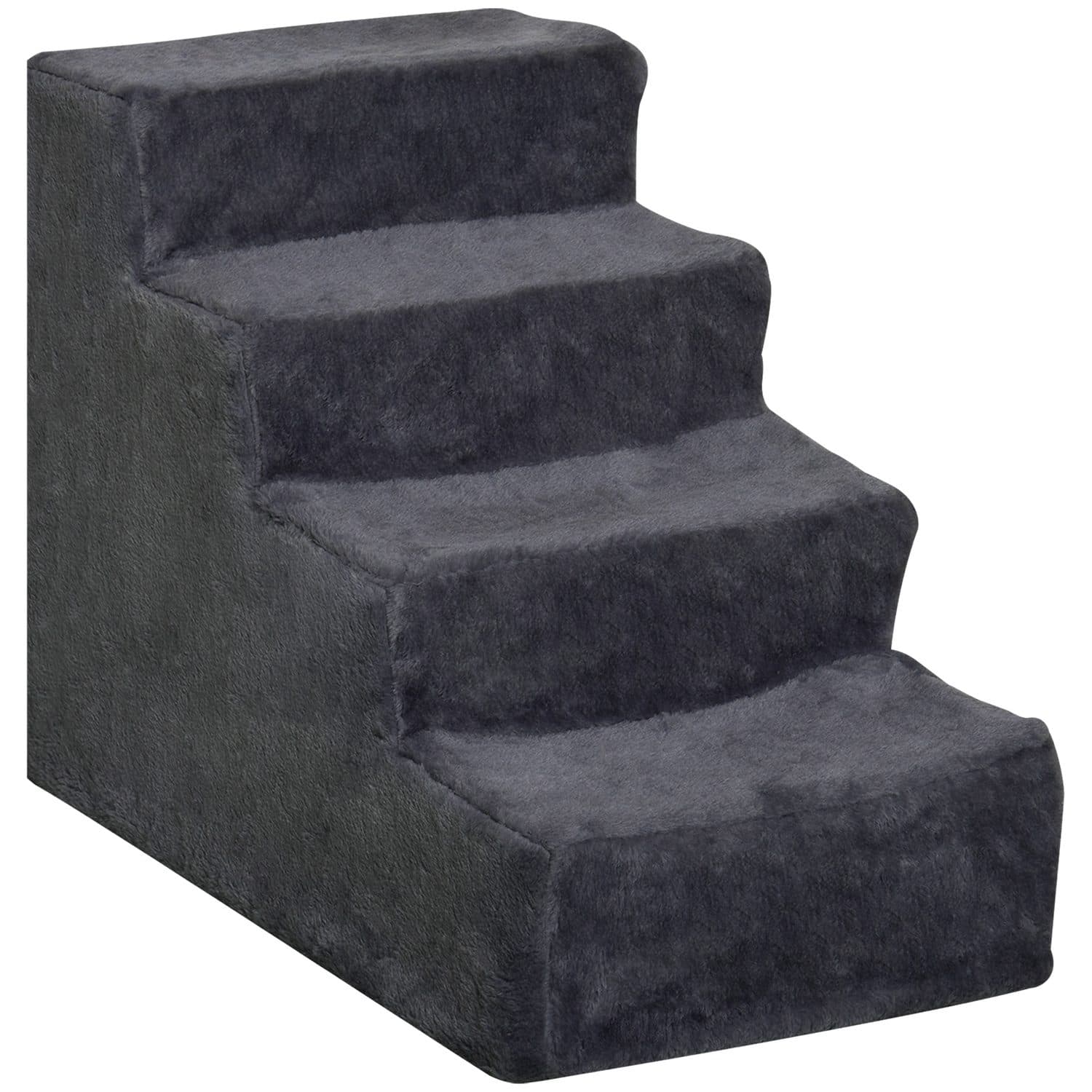 Four-Step Pet Stairs – Gentle Access for Cats and Small Dogs - Dark Grey