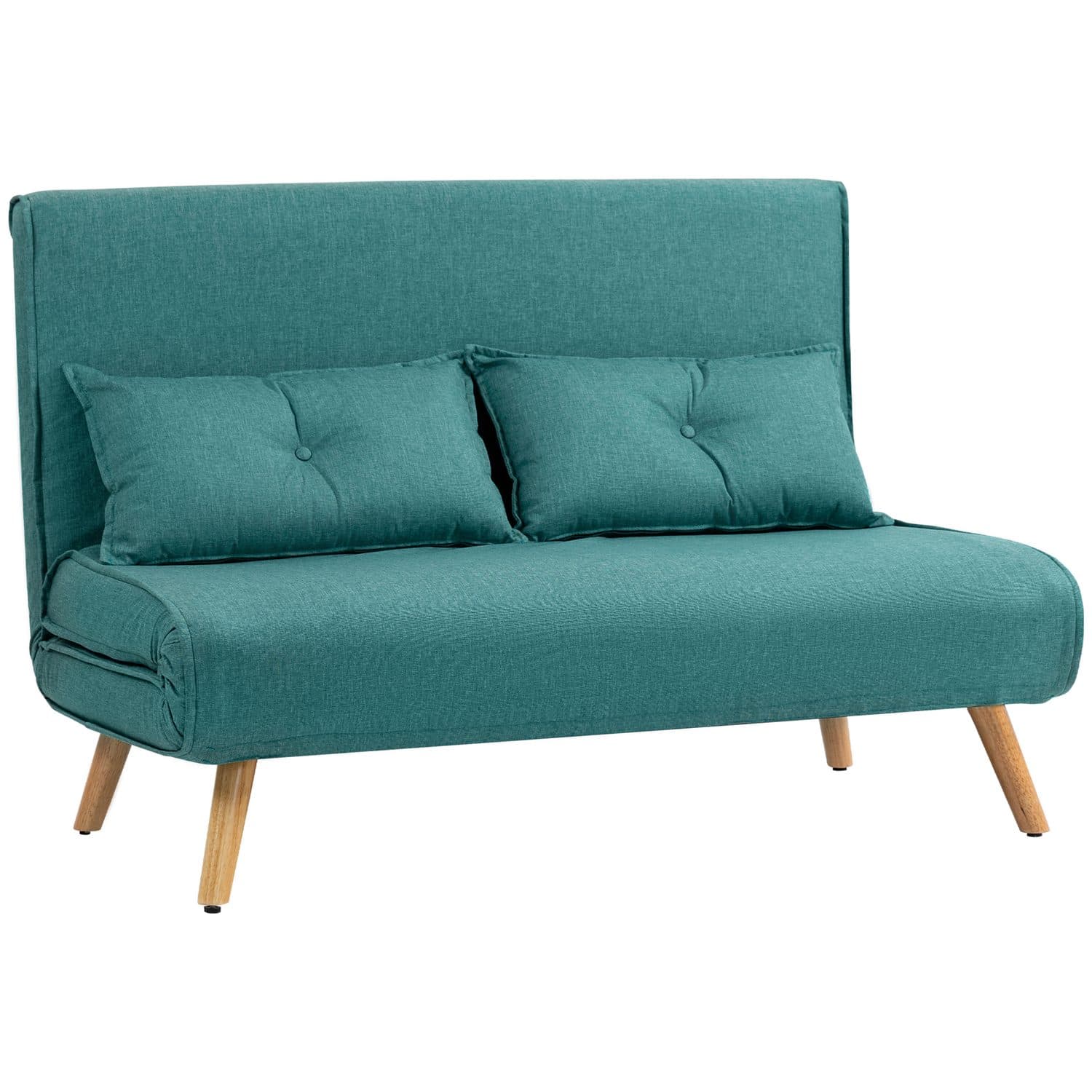 Green 2-Seater Sofa Bed - Green
