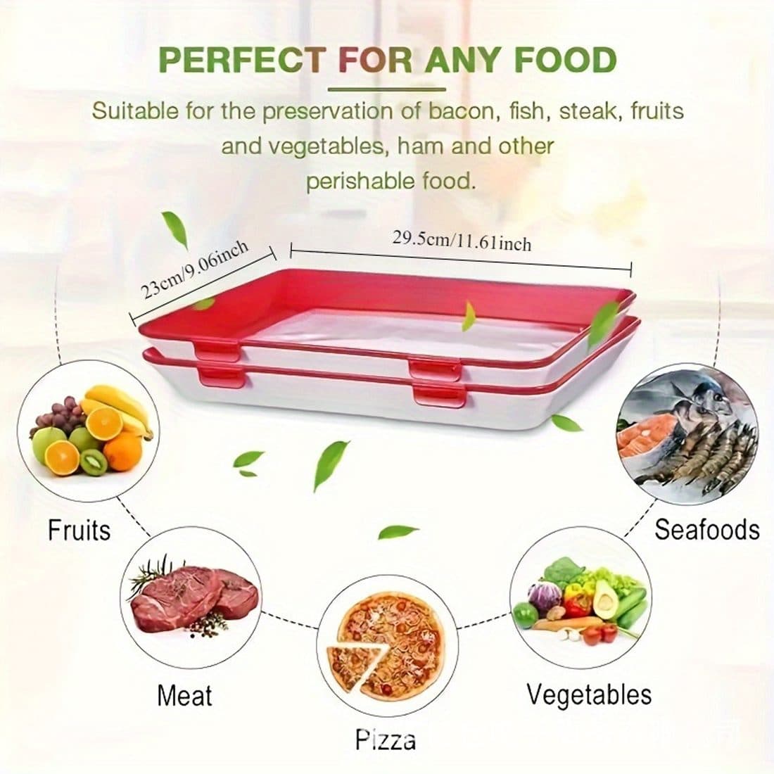 Reusable Stretch Food Storage Trays for Fresher Meals - image 2