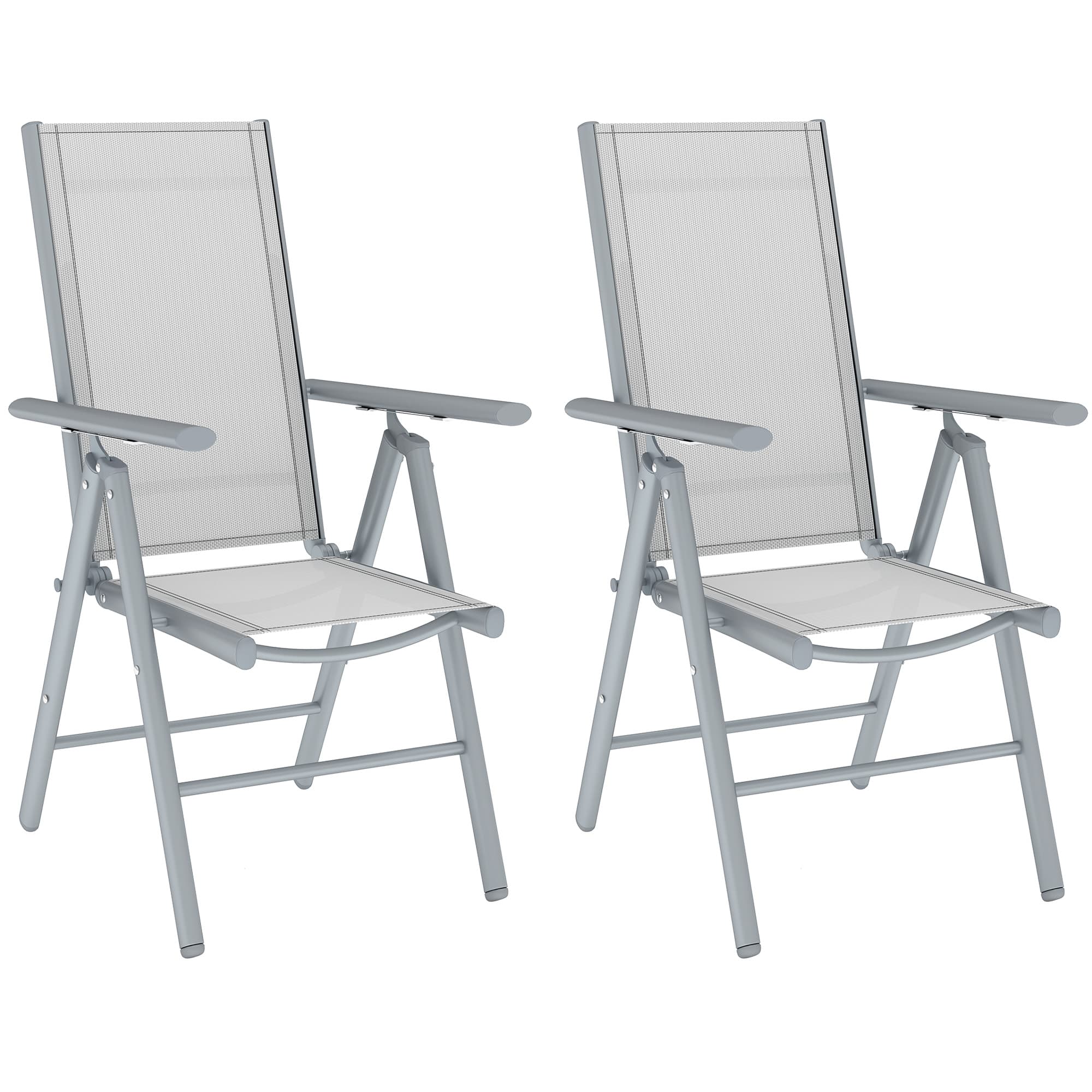 Light Grey Folding Garden Chairs