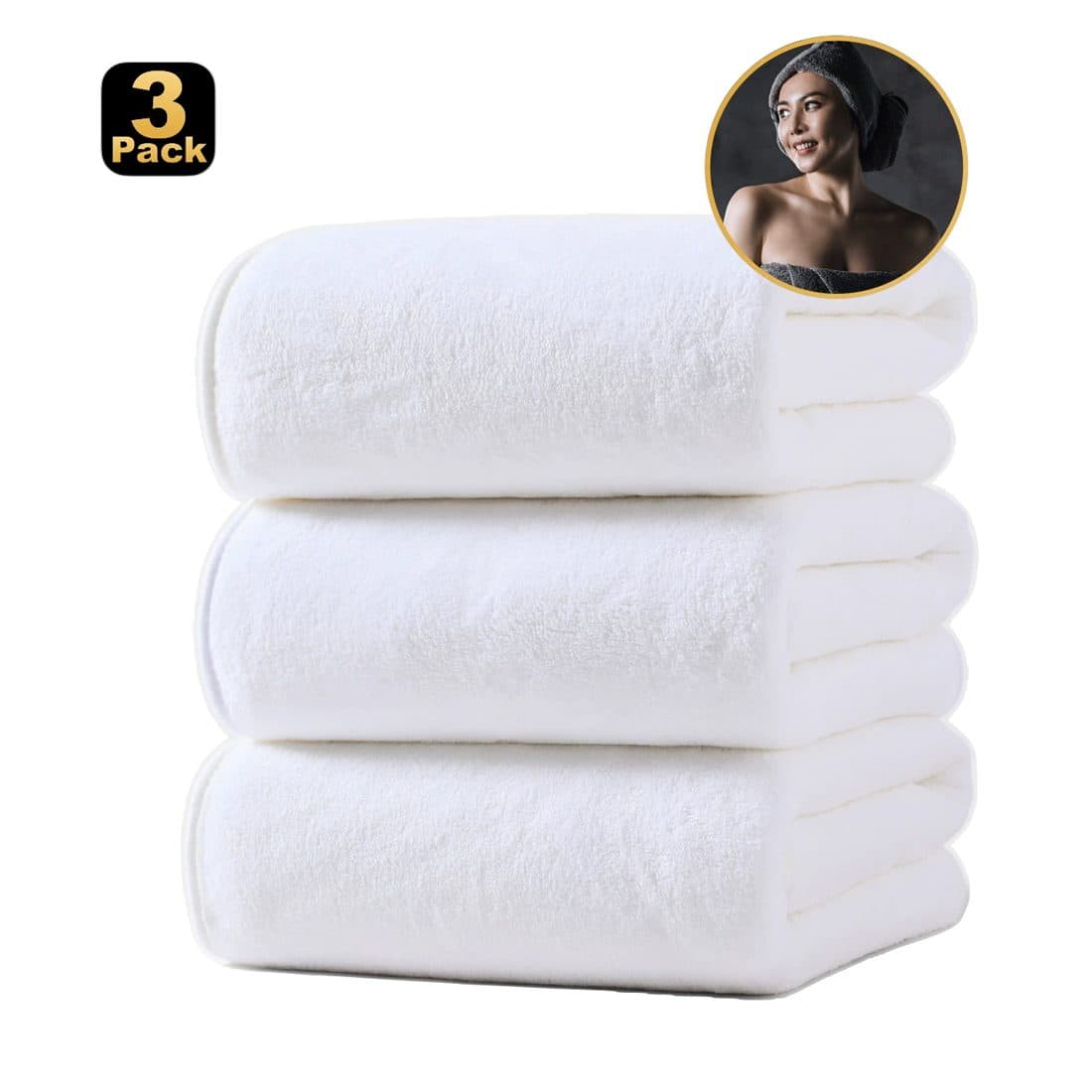 White Coral Fleece Bath Sheets for Soft Daily Drying - Default