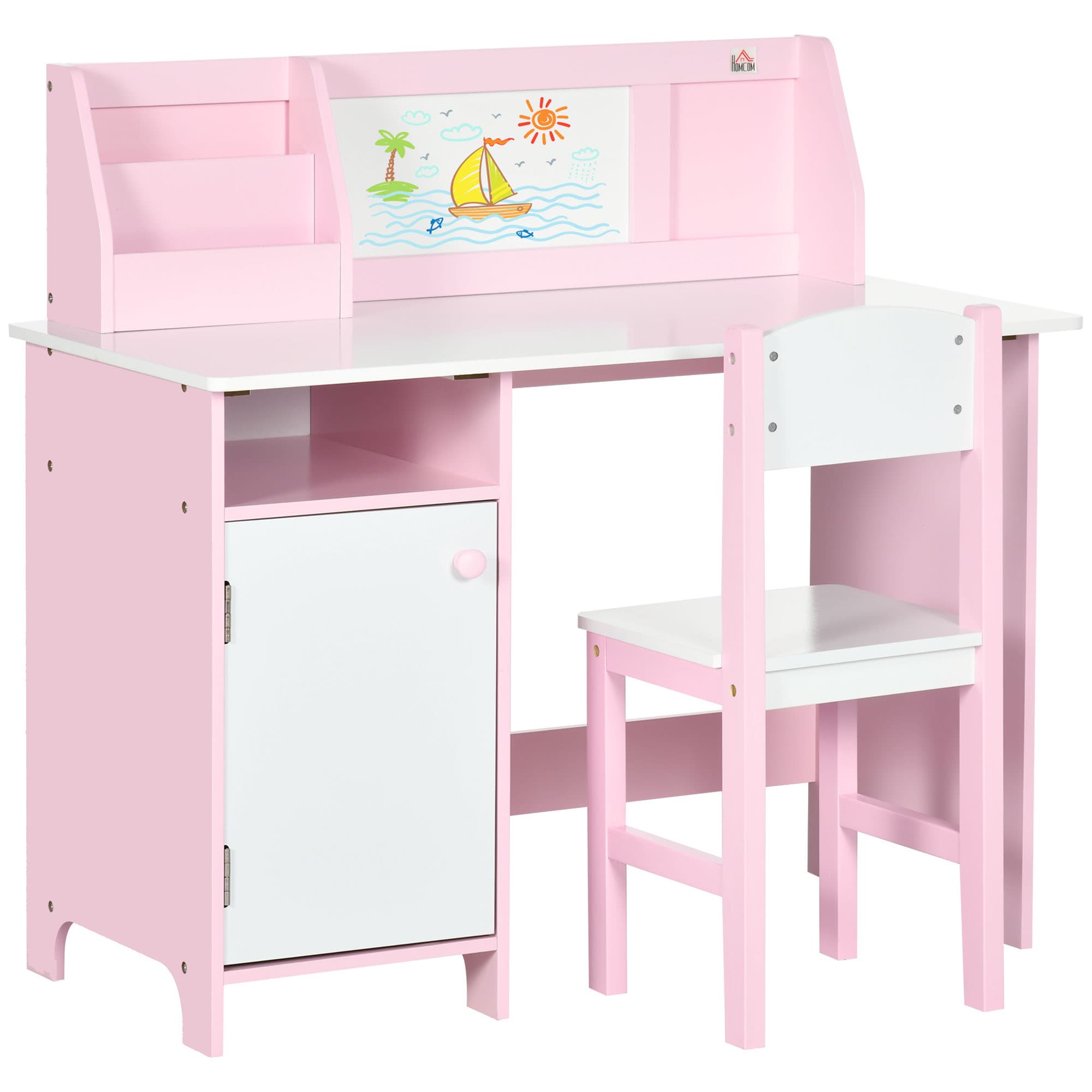 Pink Kids Desk & Chair Set