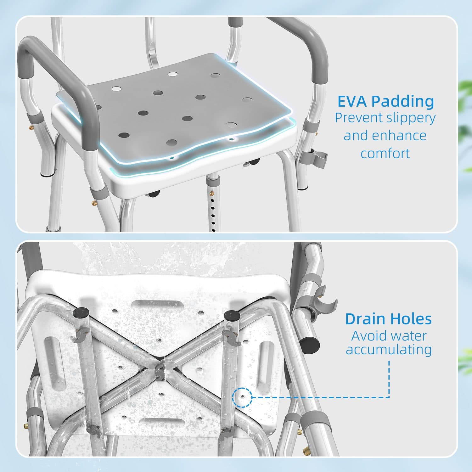 Comfort with Our Adjustable Padded Shower Chair - image 2