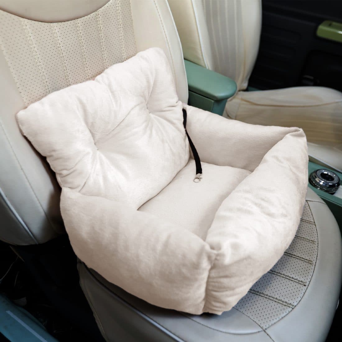 Plush Travel Dog Bed with Built-In Safety Harness - image 2