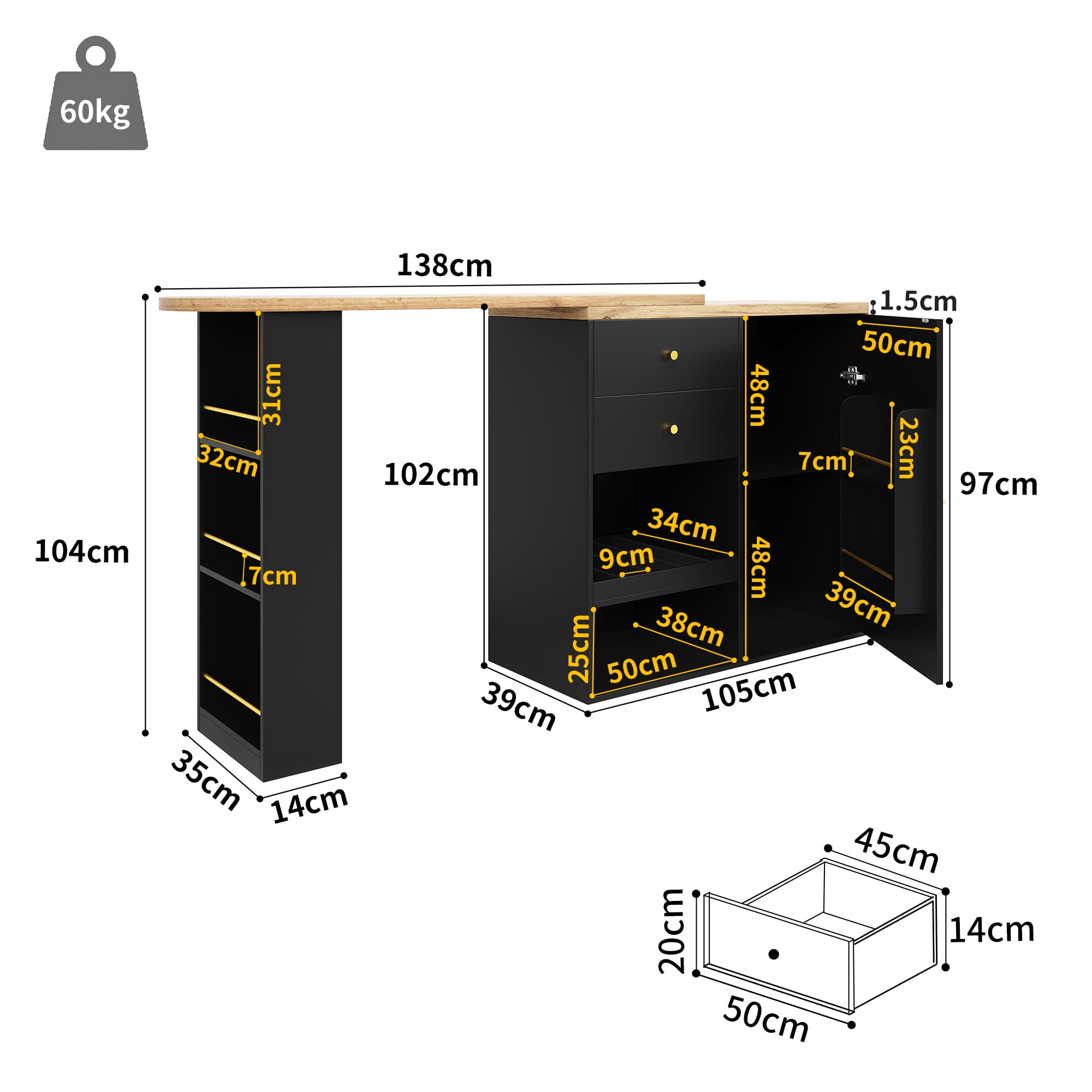Swivel Bar Table with Clever Integrated Storage - image 5
