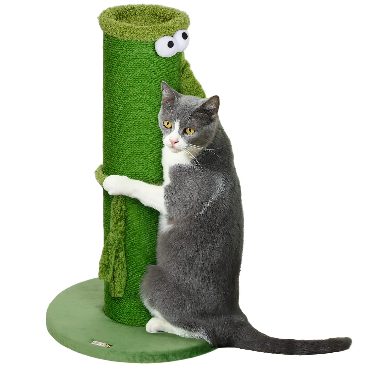 PawHut Cat Scratching Post with Sisal Rope and Wide Base
