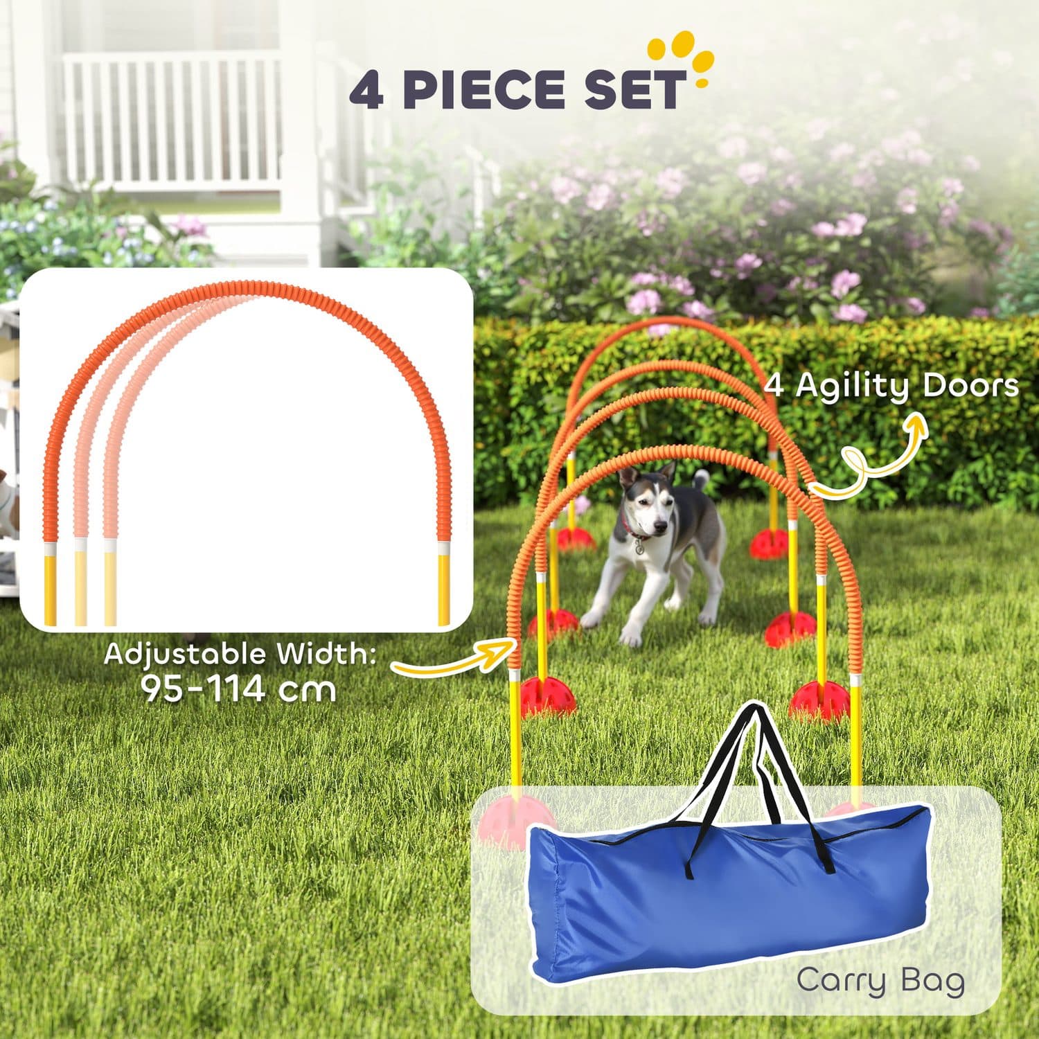 PawHut 4-Piece Dog Agility Training Set - image 2