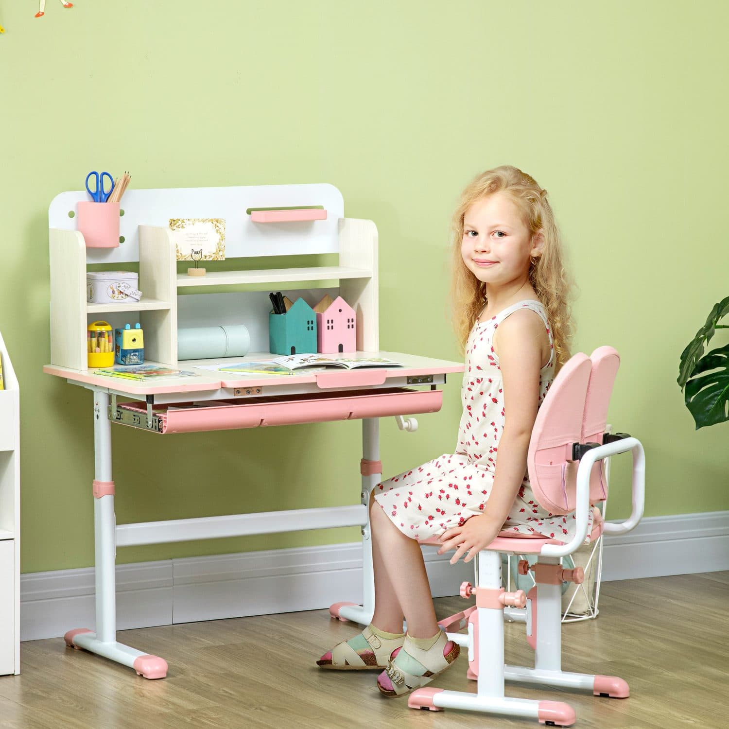 Pink Desk & Chair Set - image 4