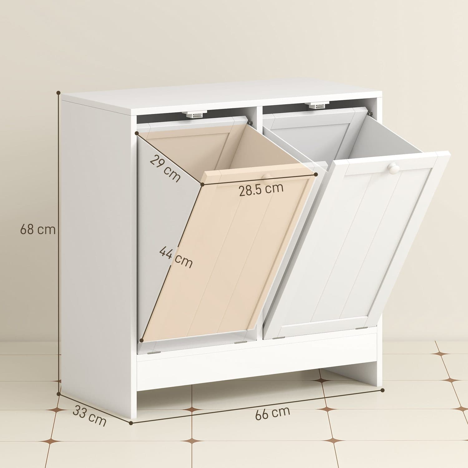 Kleankin Double Laundry Hamper - image 4