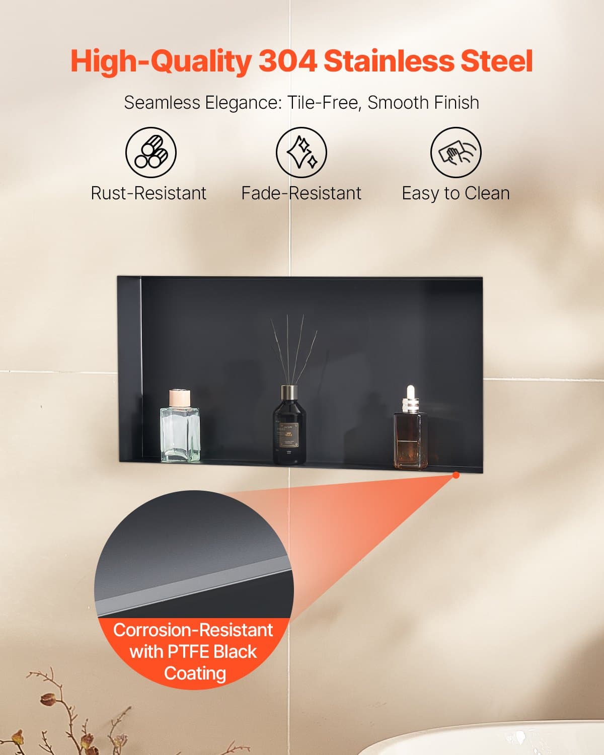 Sleek Black Shower Niche - image 6