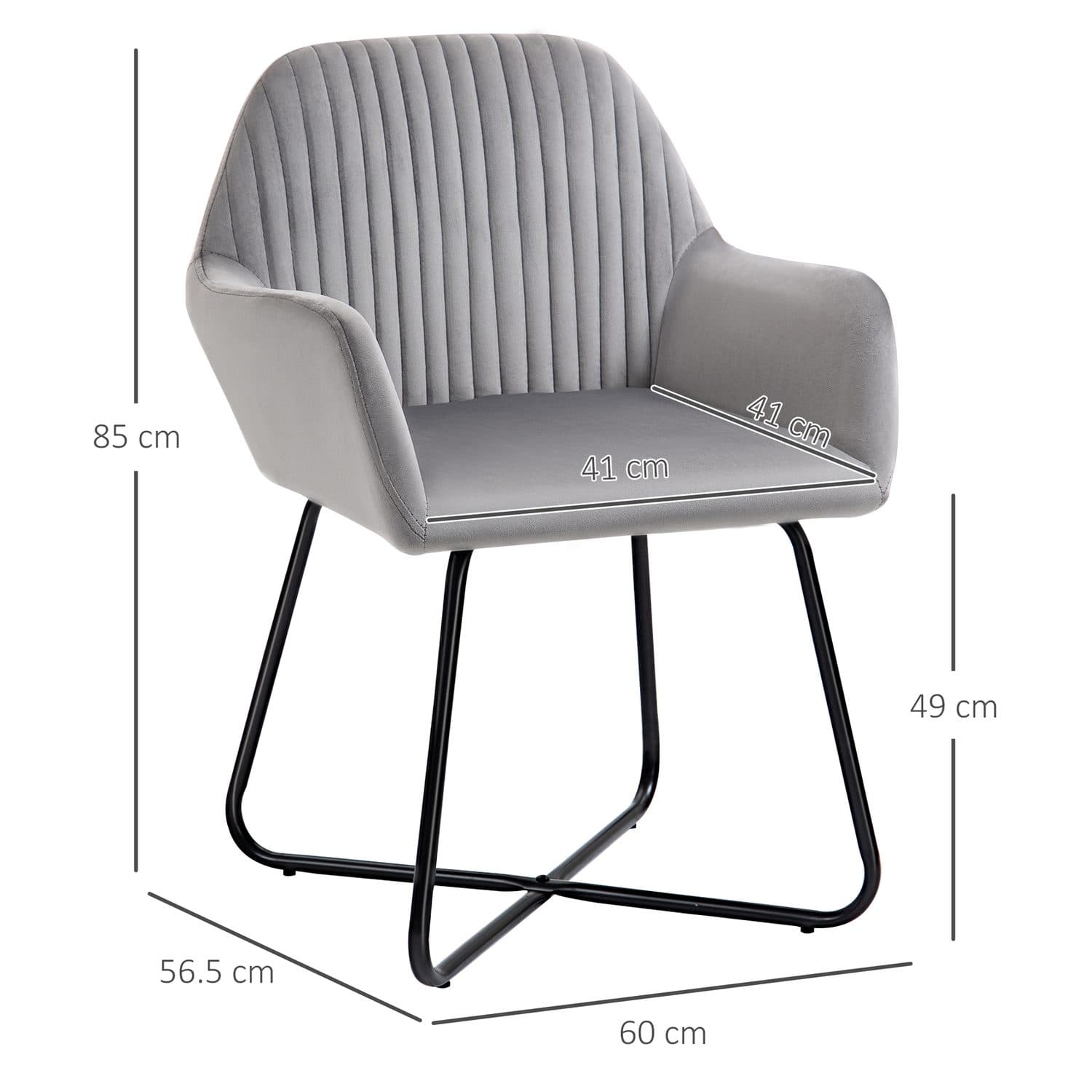 Grey Velvet Plisse Accent Chair - image 5