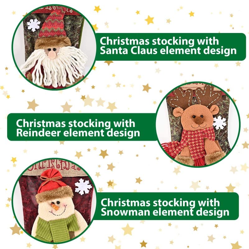 Large Christmas Stockings for a Festive Mantel - image 1
