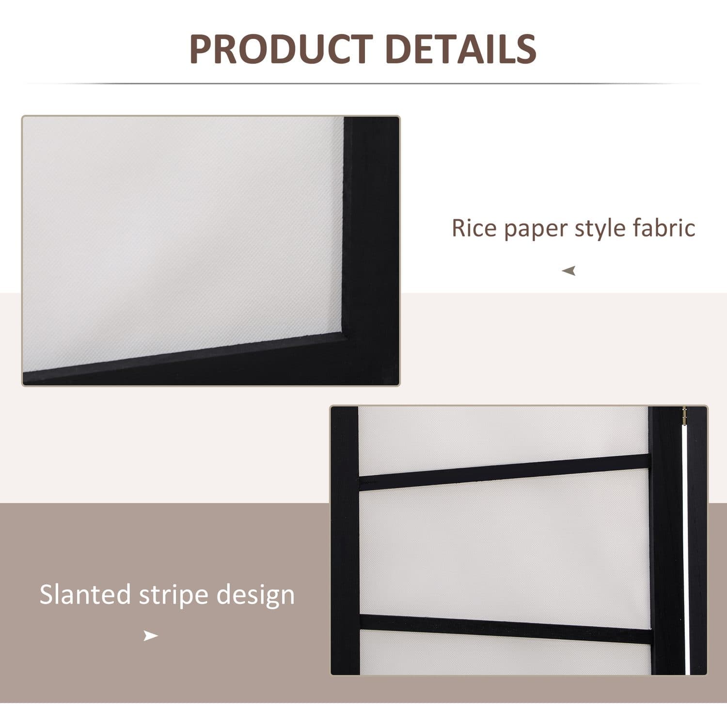 3-Panel Wooden Room Divider - image 3