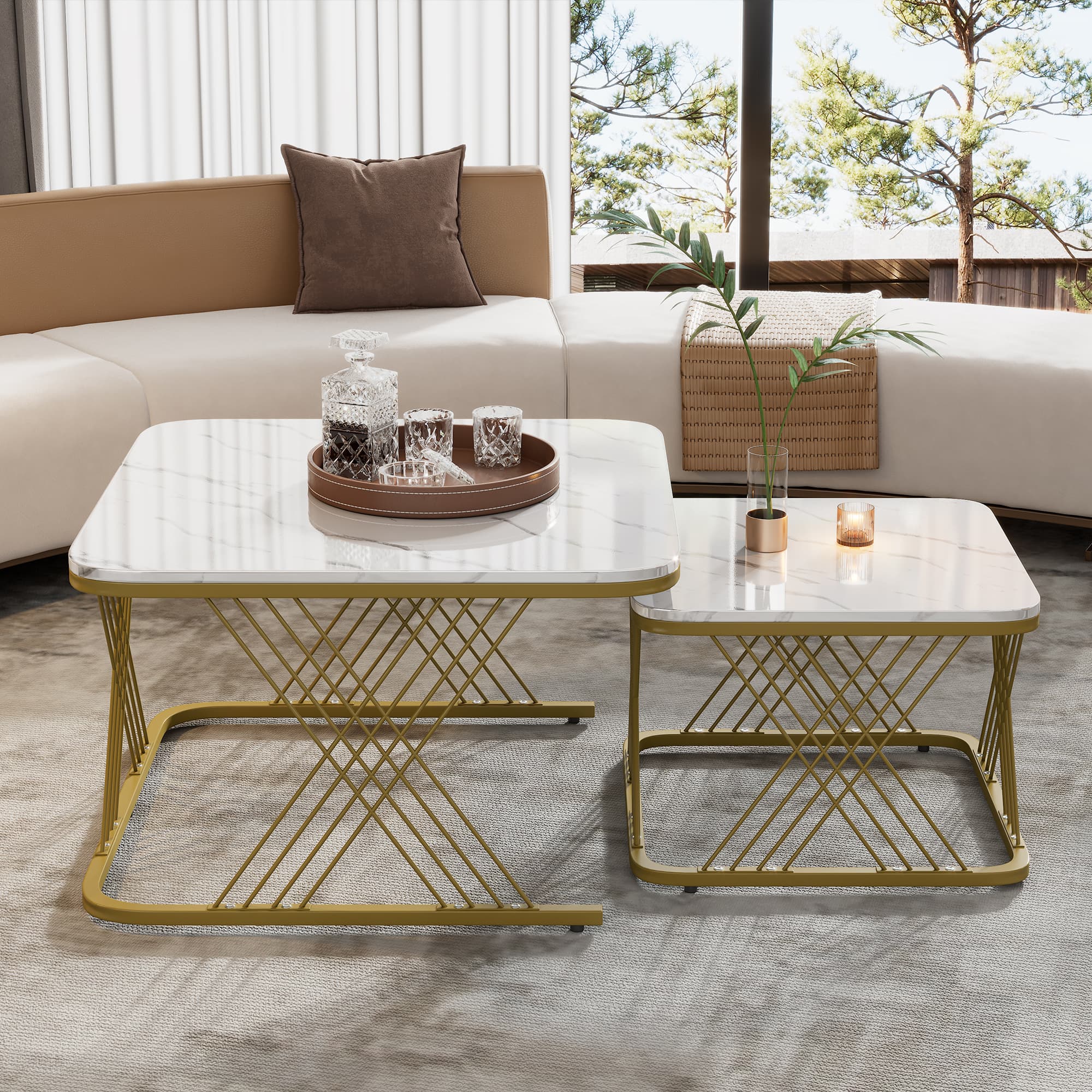 Marble Nesting Coffee Tables