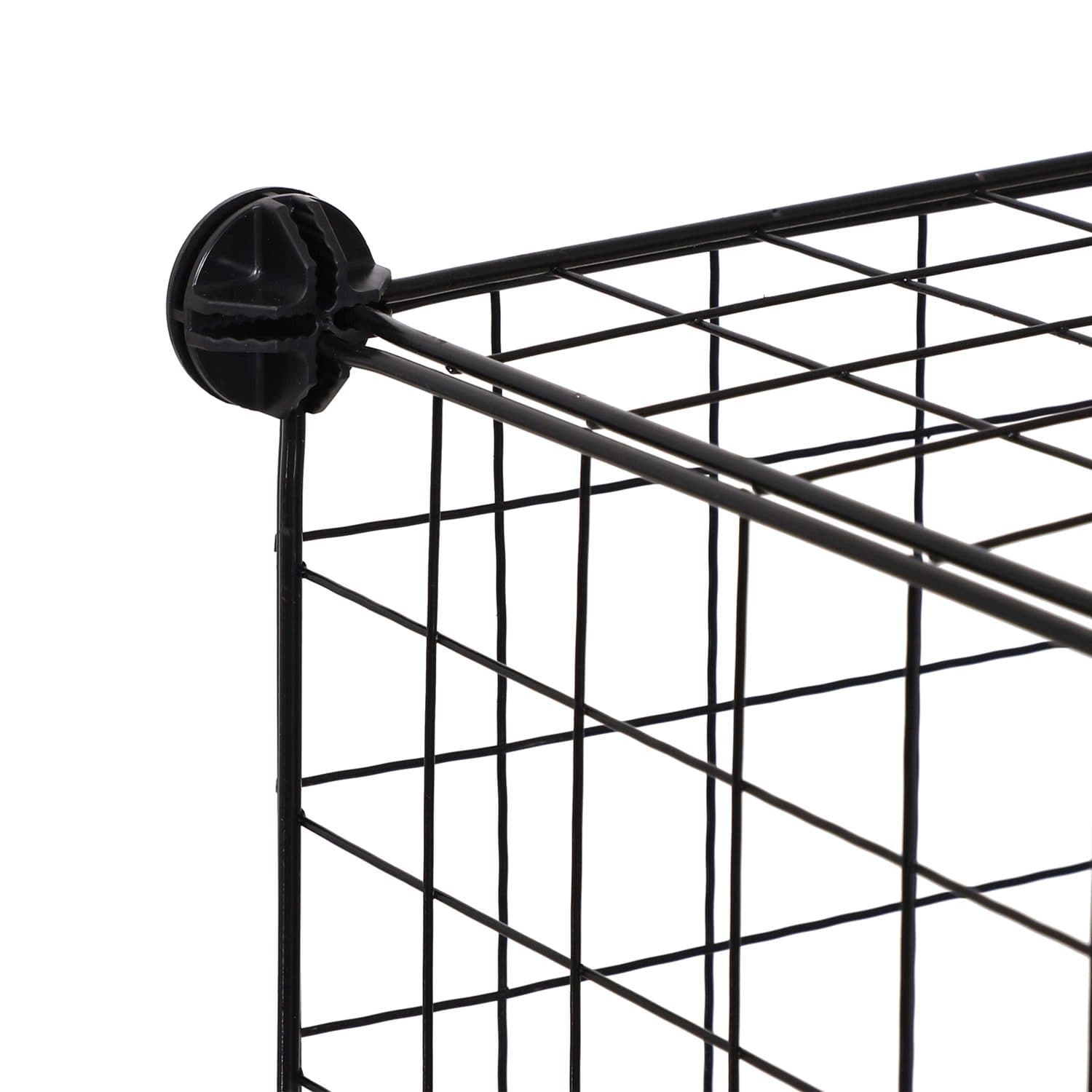 Black 6 Cube Wire Storage Organiser for Flexible Rooms - image 4