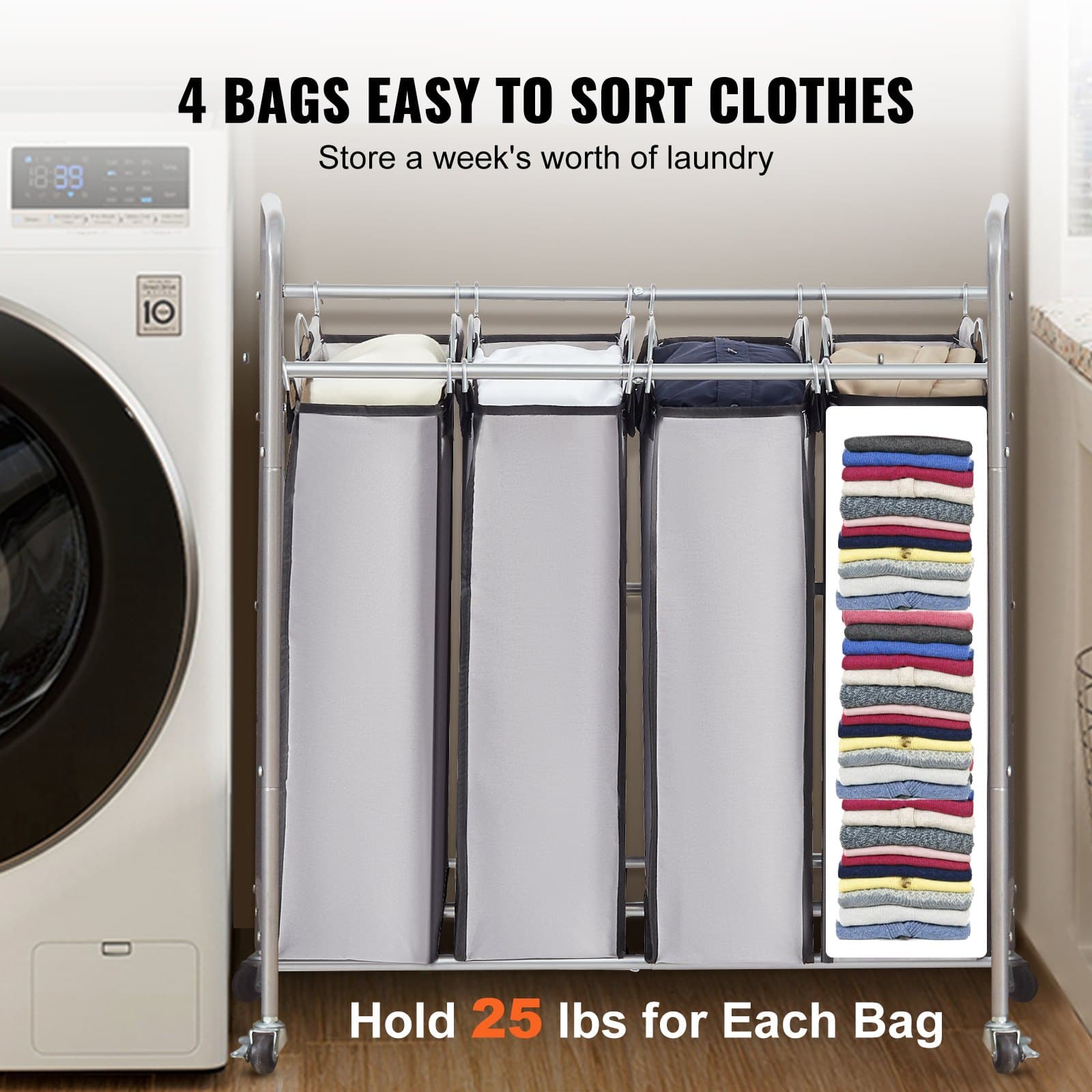 Sort & Transport Your Laundry with 4 Sections - image 5