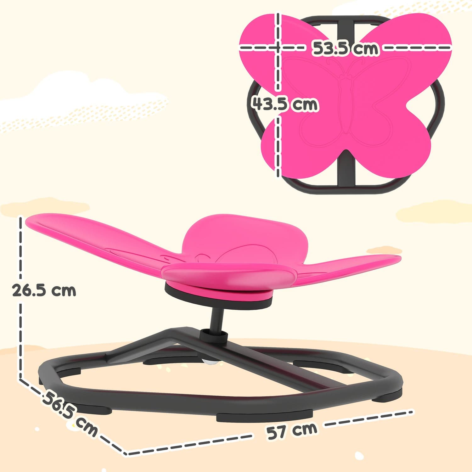Pink Sensory Spinning Chair - image 1