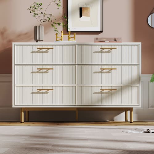 Ribbed 6-Drawer Sideboard - image 1