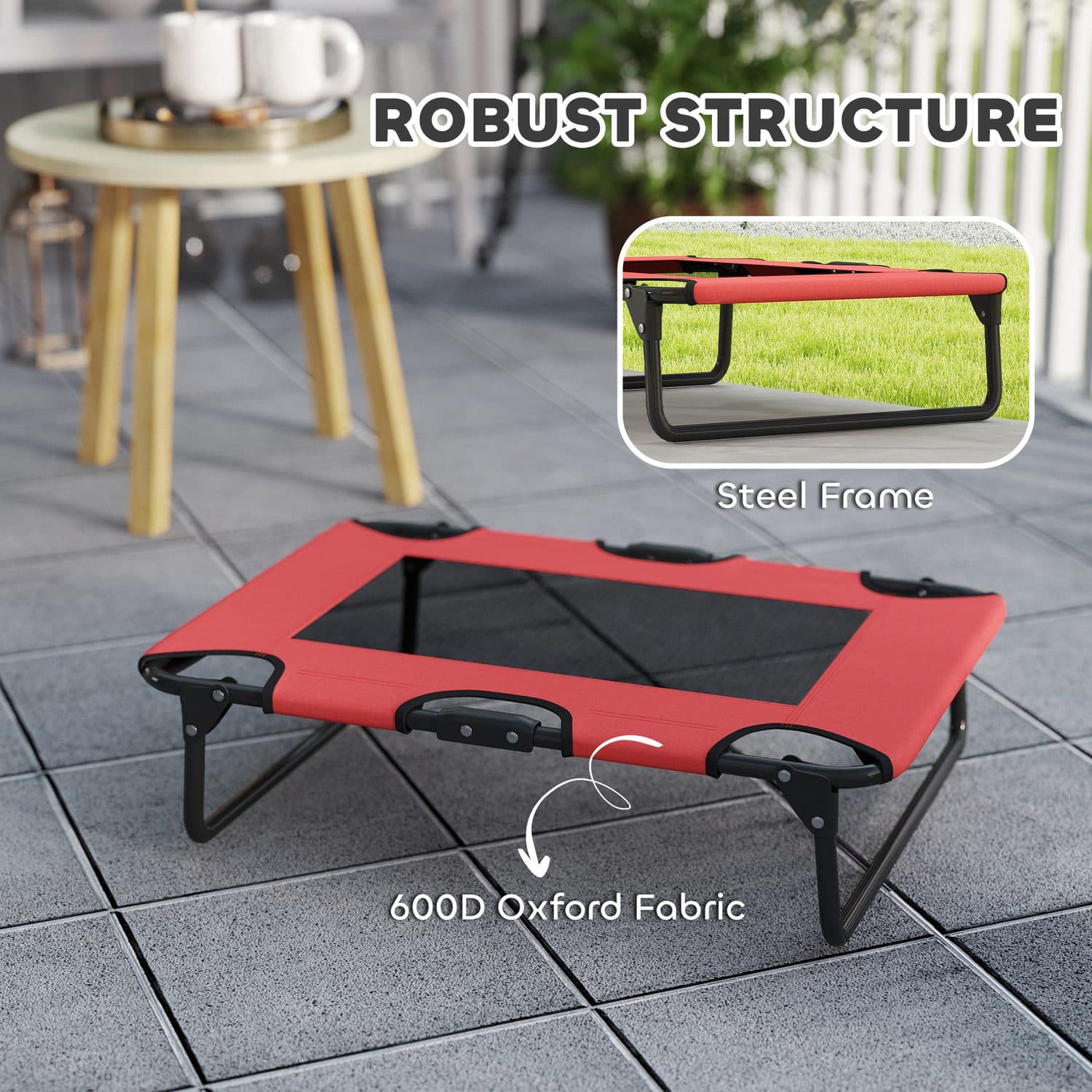 PawHut Elevated Pet Cot for Small and Medium Dogs - image 5