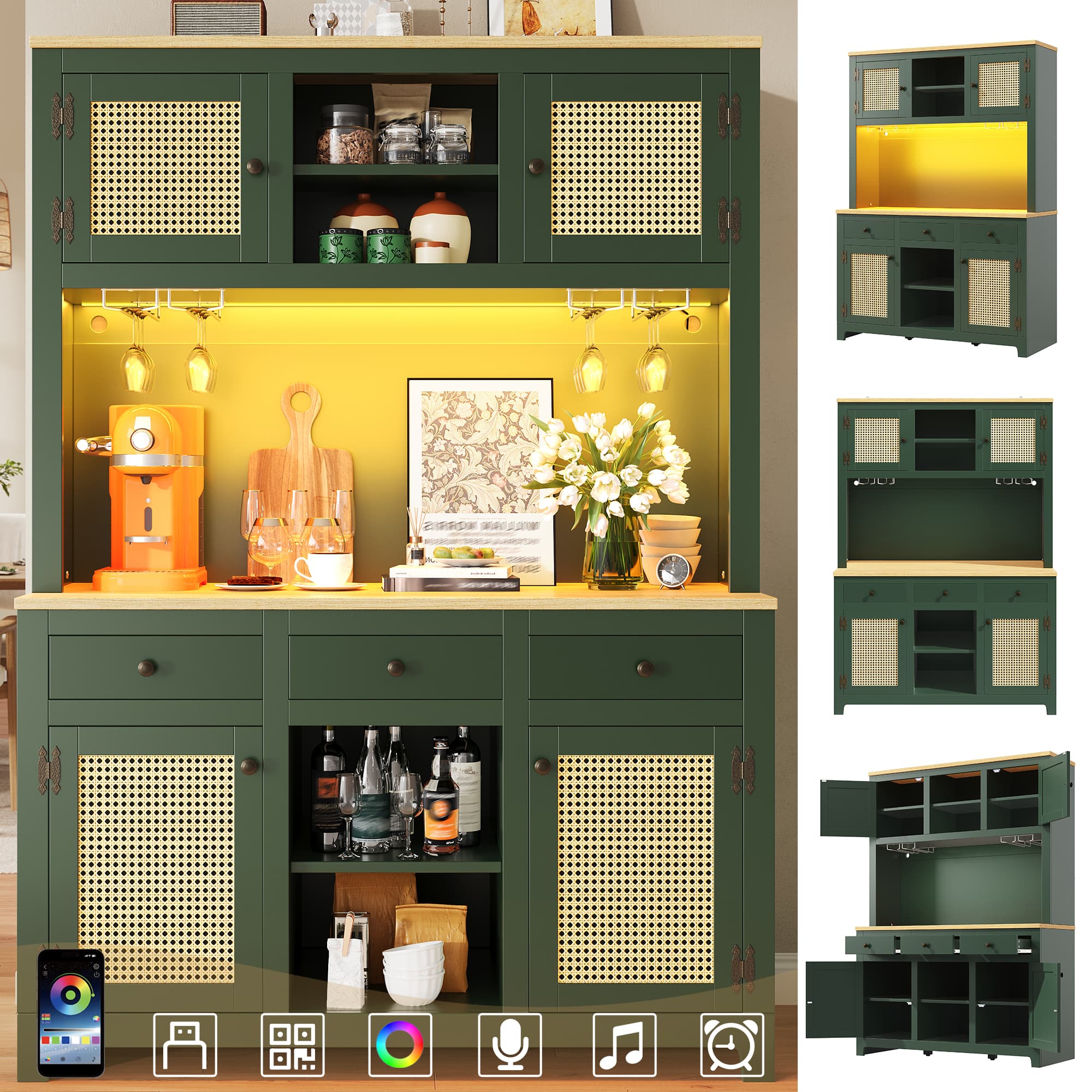 Antique Green LED Cabinet