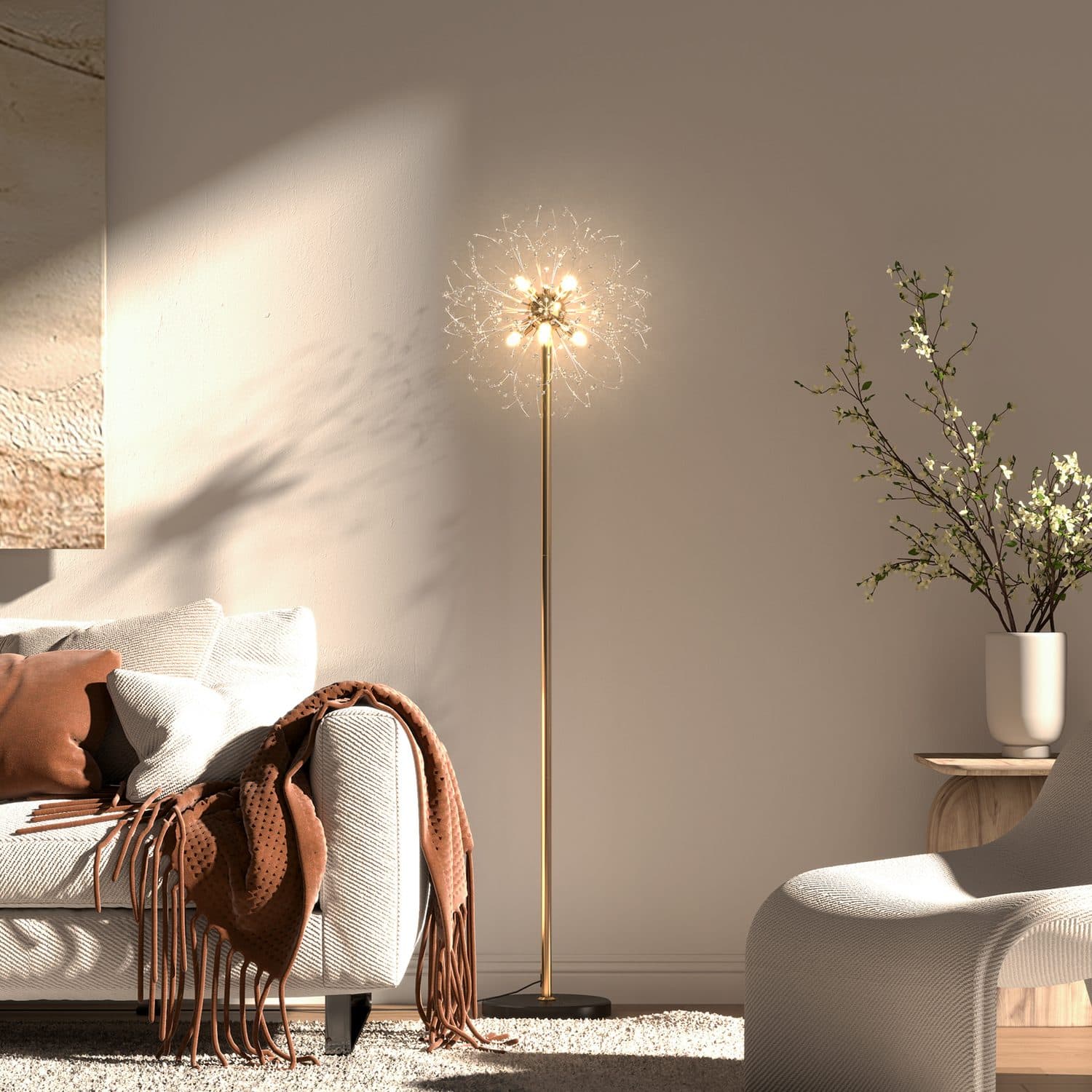 Gold Dandelion Floor Lamp - image 1
